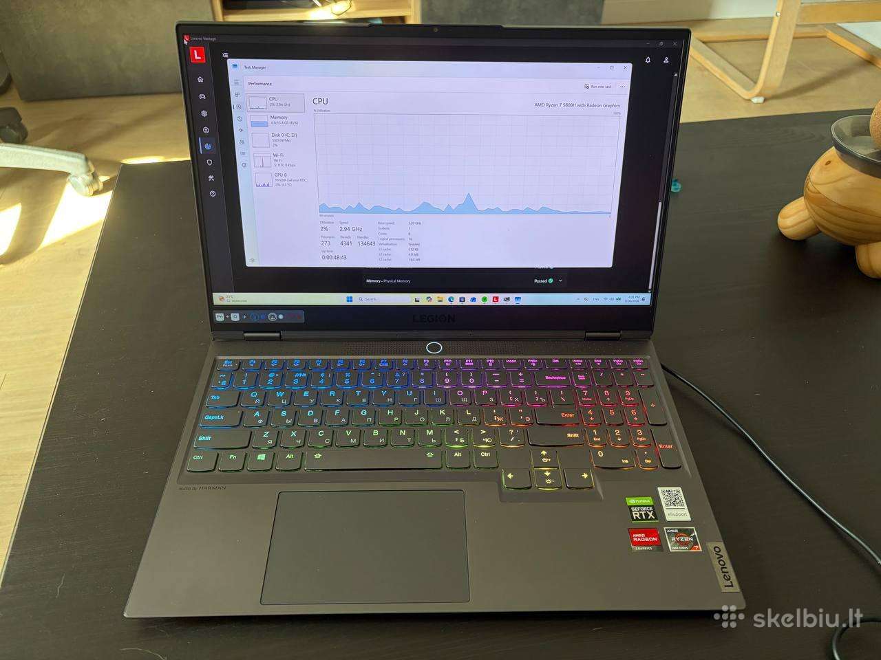 Lenovo Legion Slim 7/ryzen7 5800/rtx 3060/16gb/1tb
