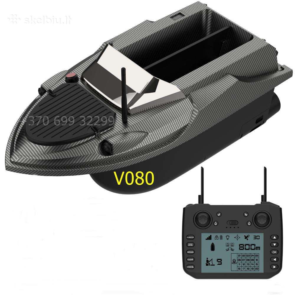 Flytec V080 pašarų laivelis su GPS ir taše