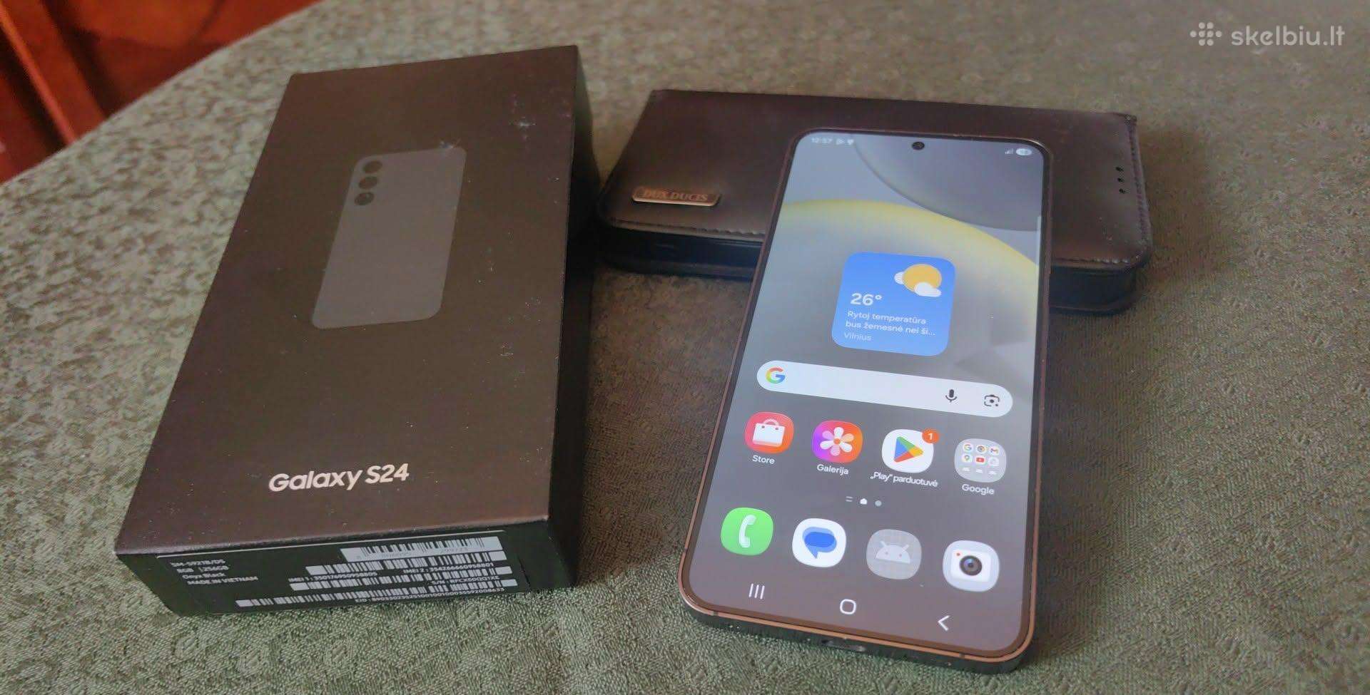 Samsung galaxy S24 256gb komplektas dezuteje