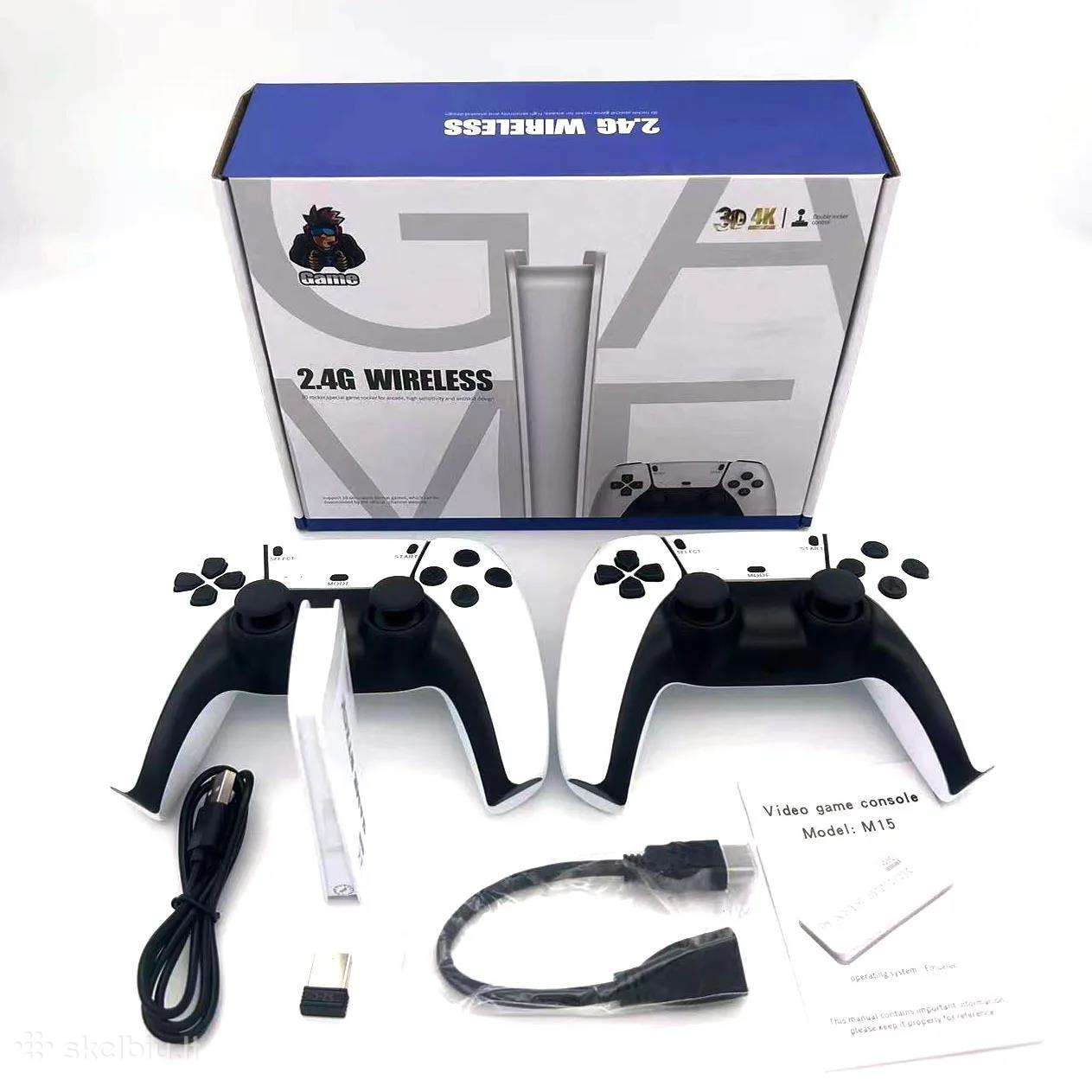 M15 Pro retro žaidimų konsolė, tūkstančiai žaidimų