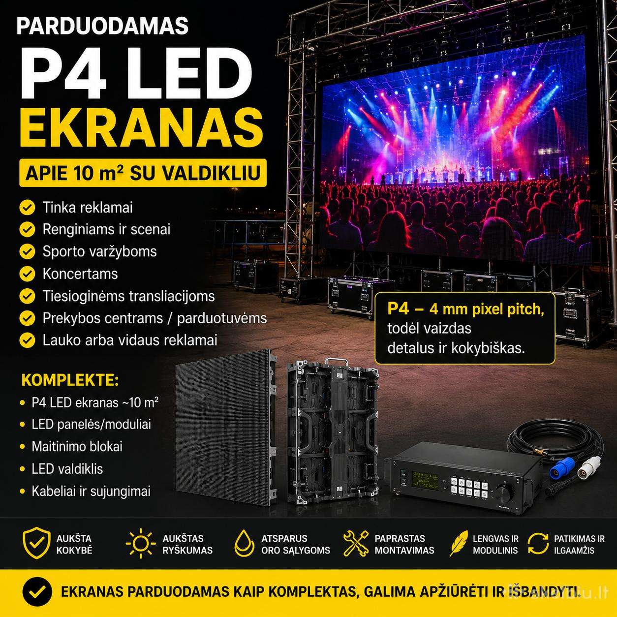 LED ekranu pardavimas P4