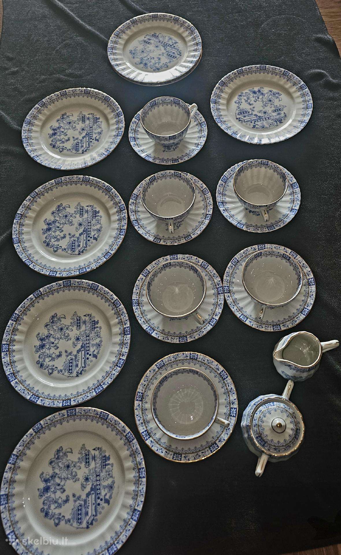 „China Blau“ Porceliano arbatos servizas, 6 dalių