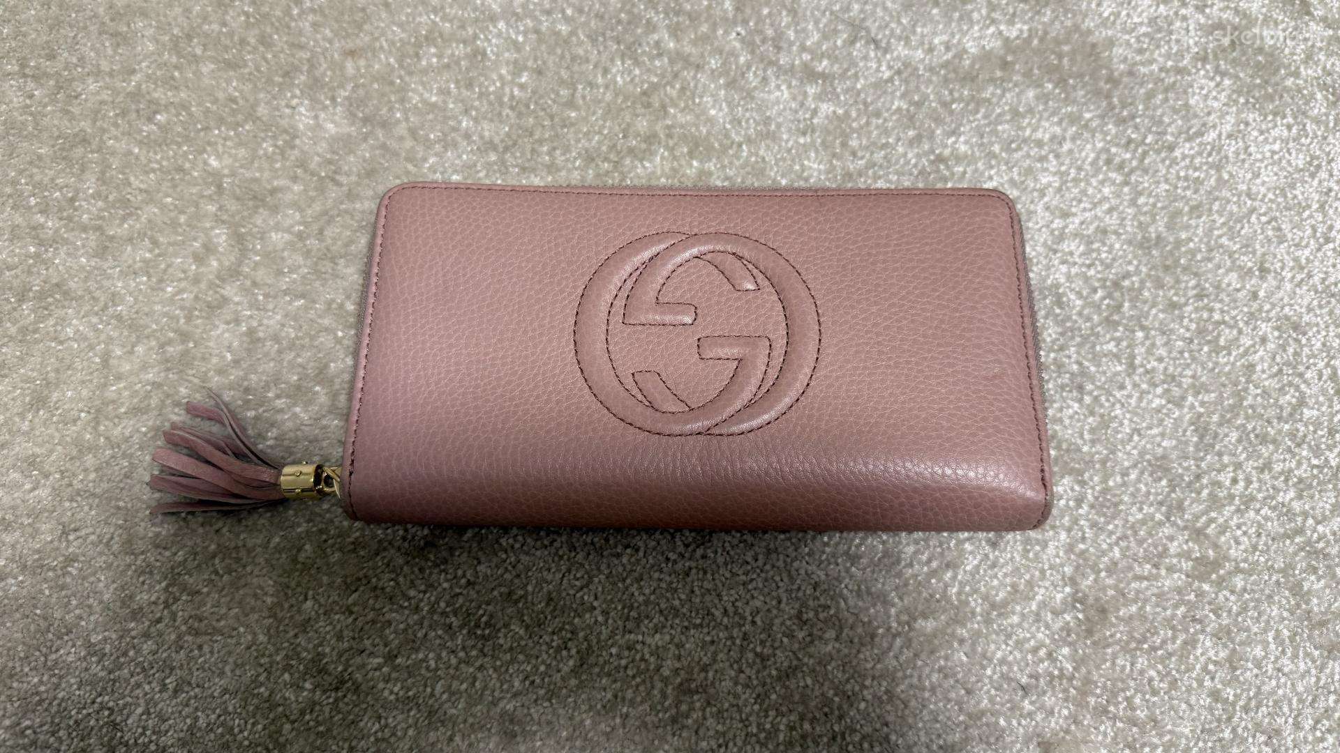 Orginali Gucci rožinė odinė piniginė