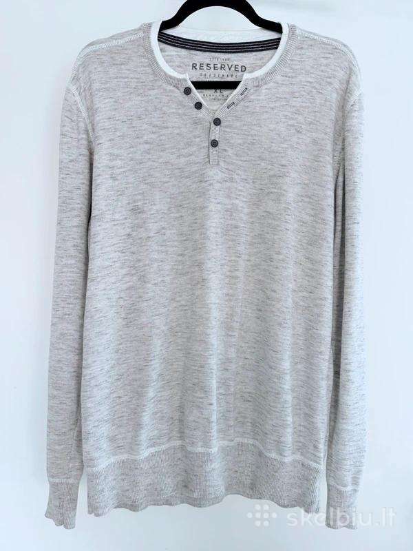 Reserved Henley stiliaus medvilninis megztinis XL