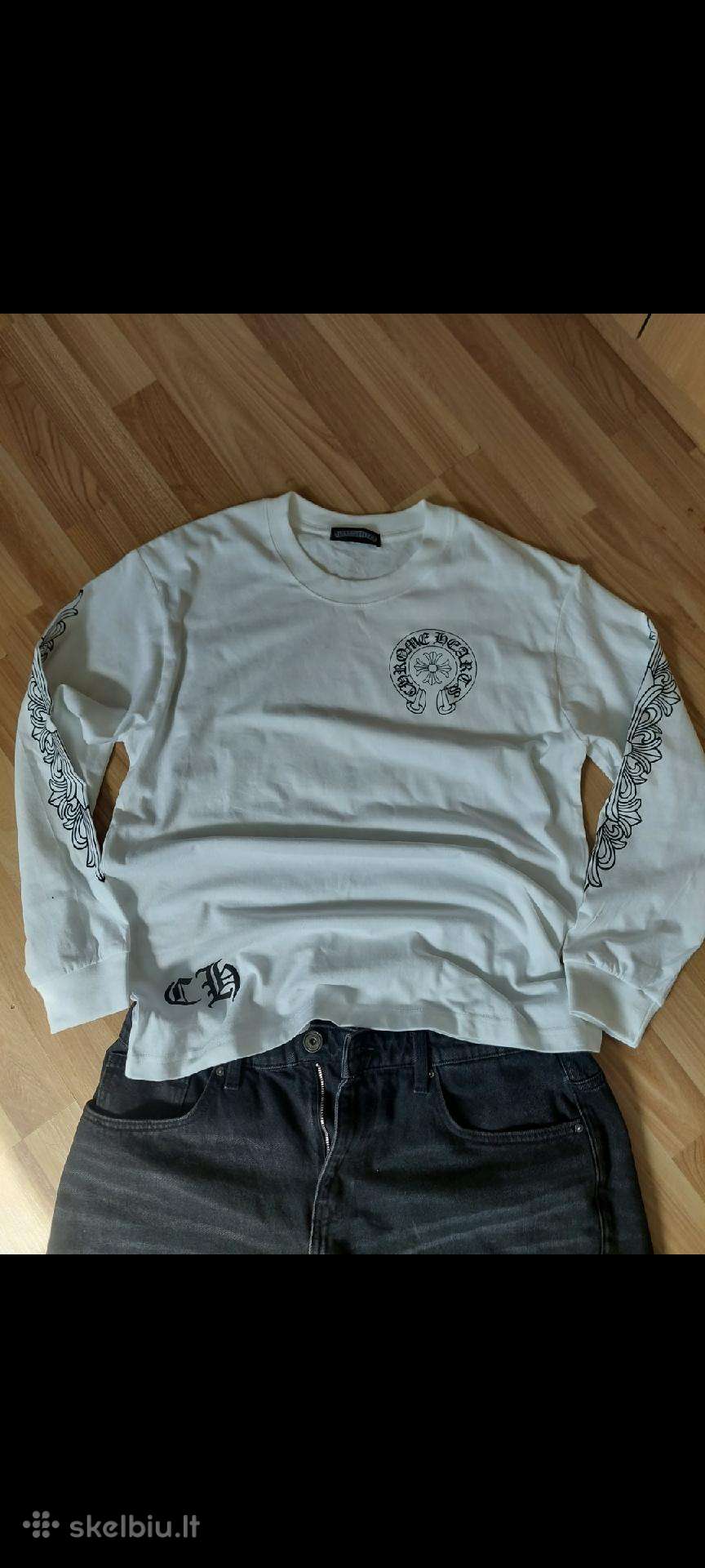 Chrome Longsleeve marškinėliai balti