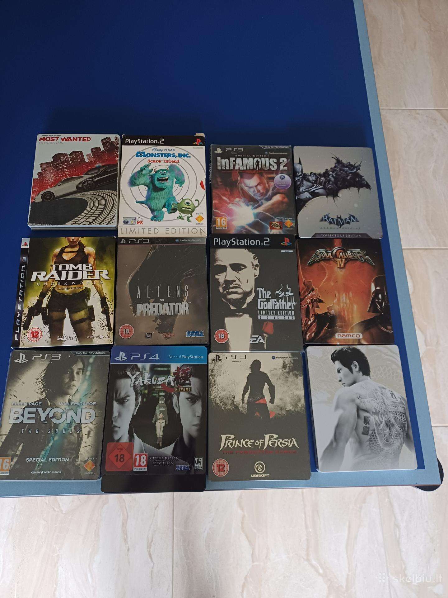 Ps2 PS3 ps4 steelbook, limited zaidimai