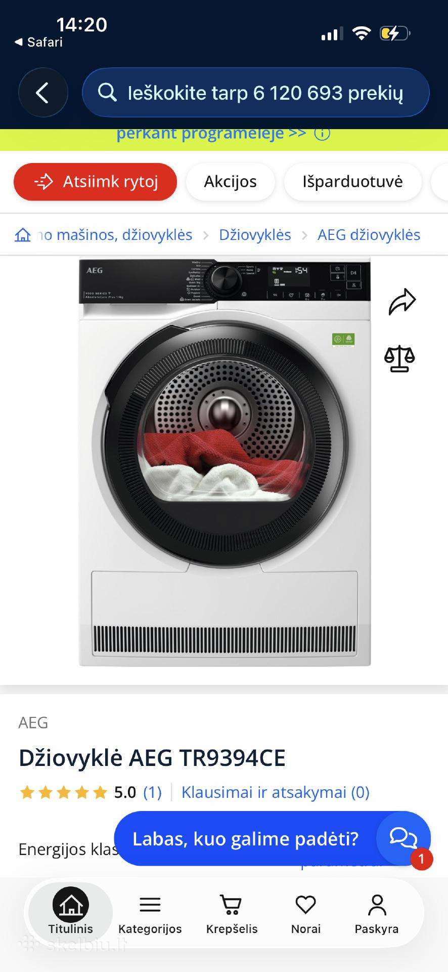 Parduodama dziovykle visiškai nauja. Aeg