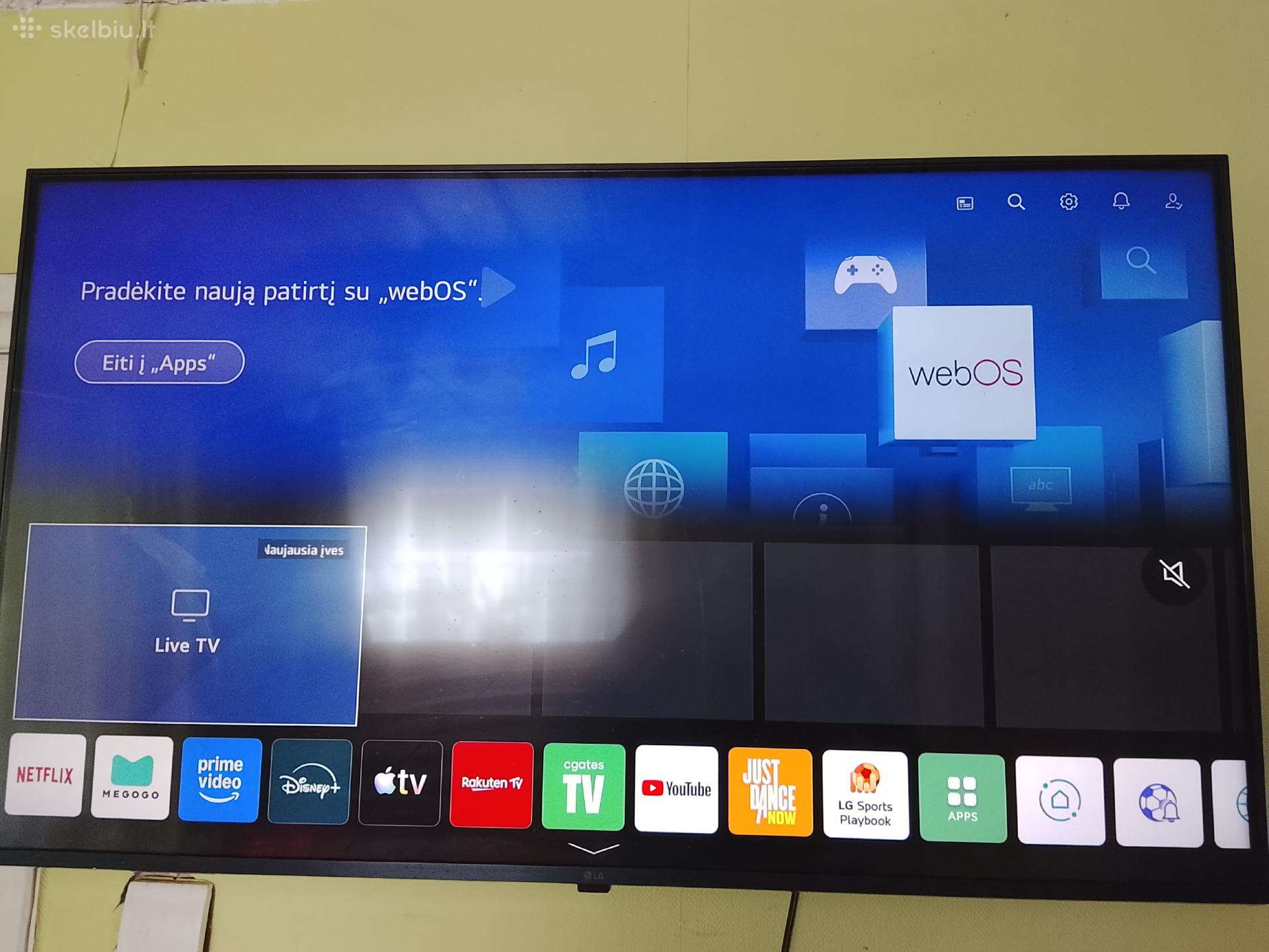 LG 4k Ultra HD Smart TV 43 colių.