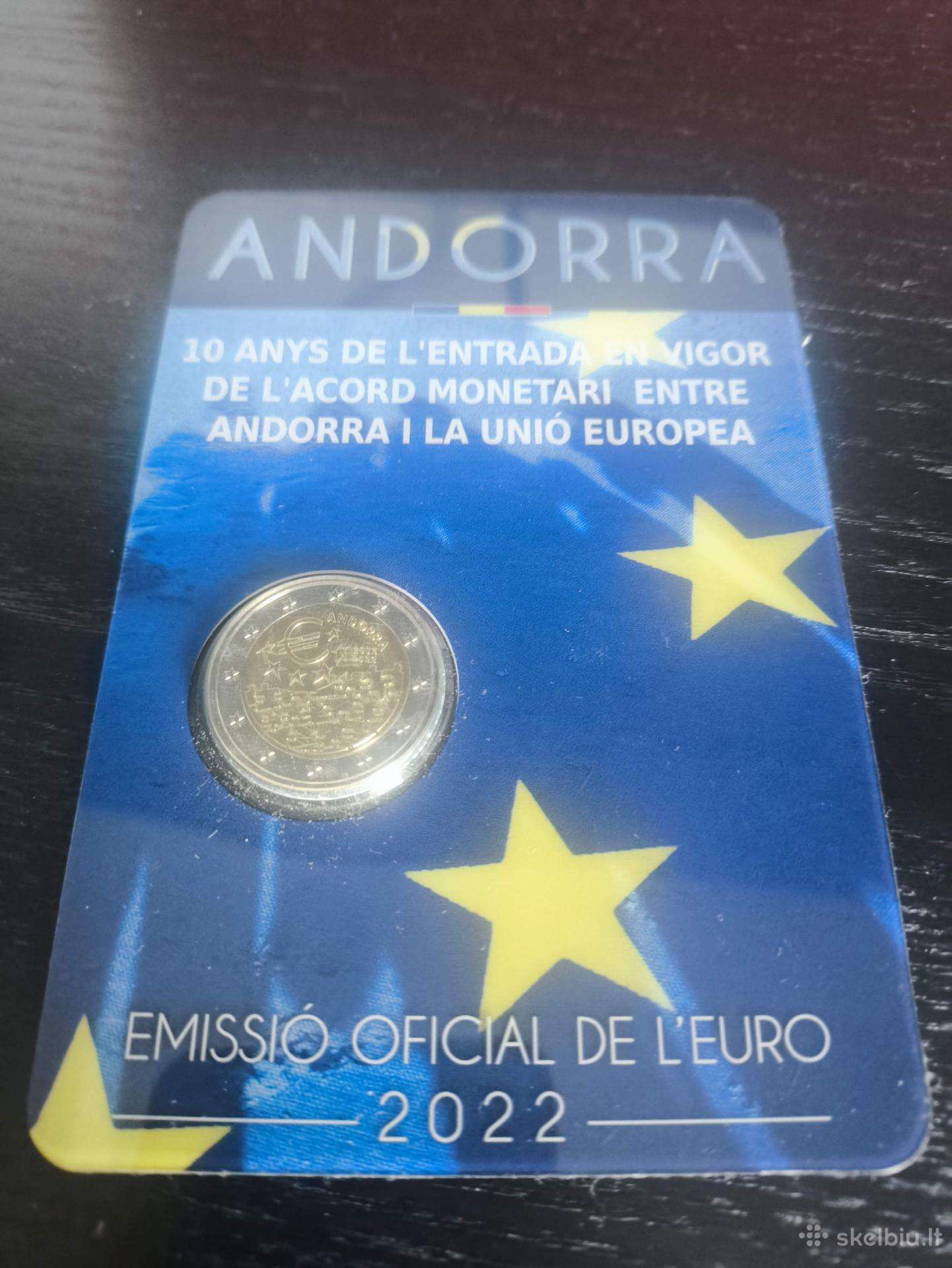 Andora 2022m proginė 2 Eurų moneta