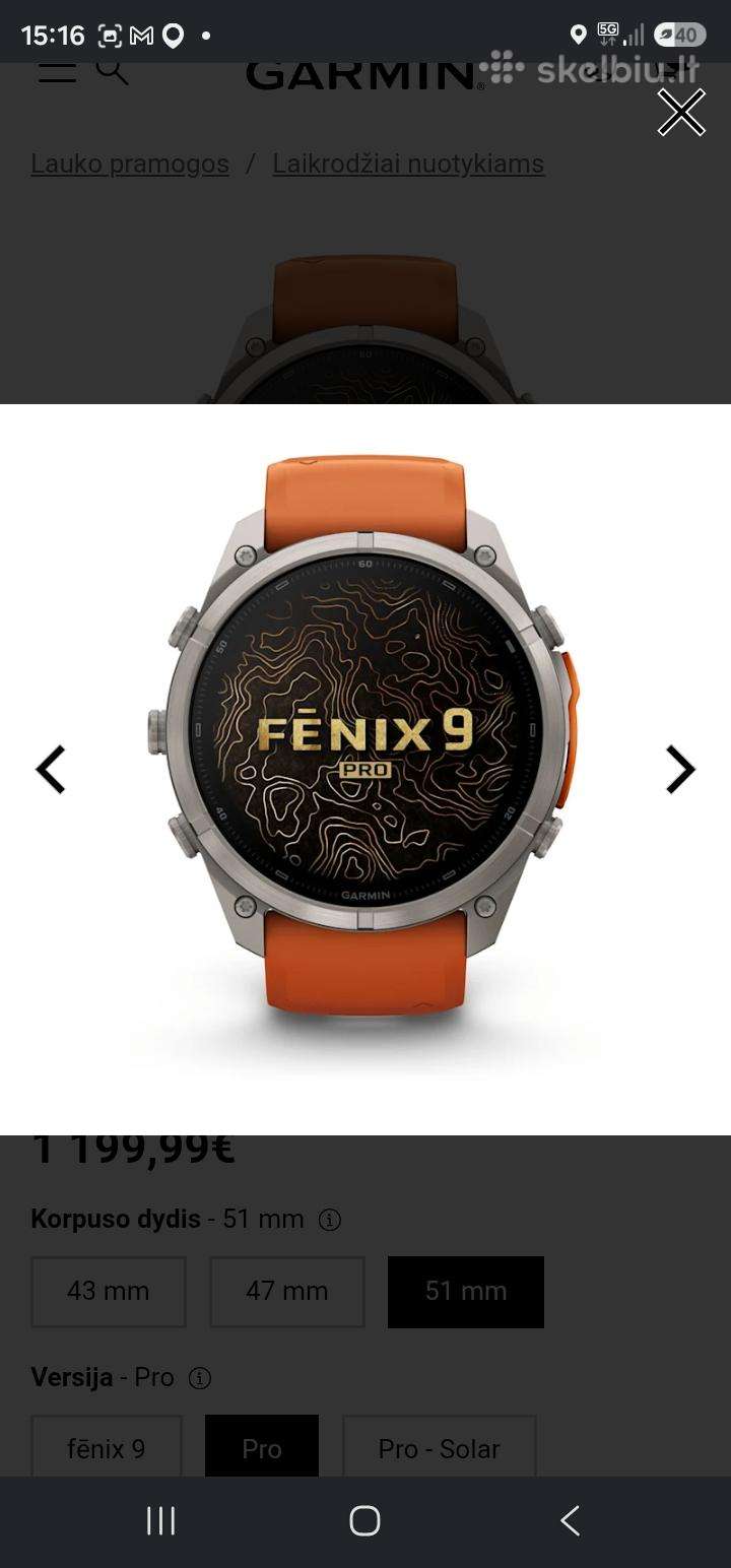 Nupirksiu Fenix 9 51mm