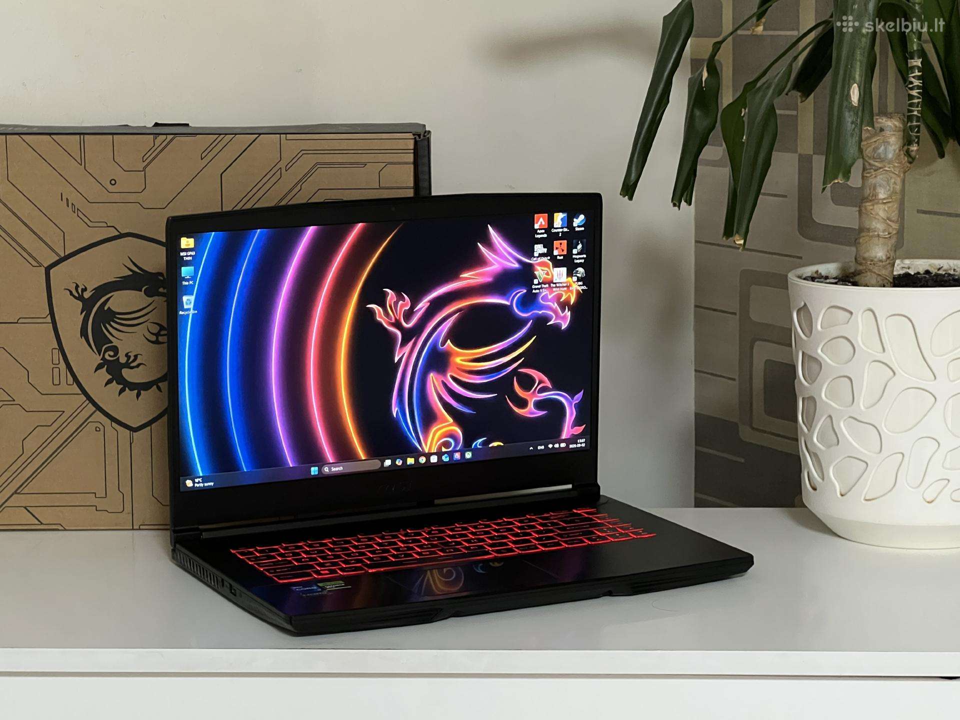 Parduodamas Msi Gf63 su Rtx 3050, I7-12k, 144hz.