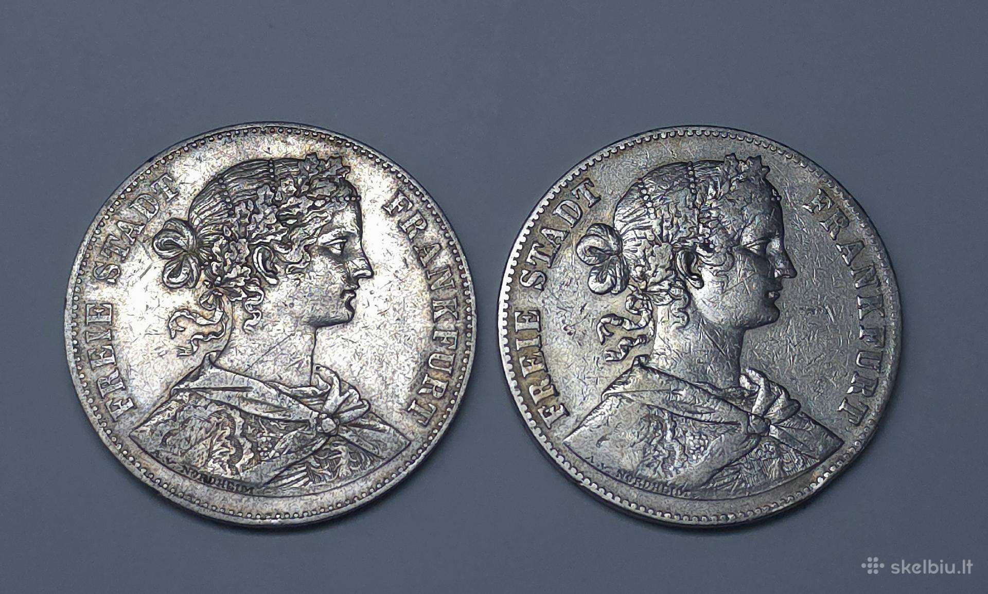 Frankfurto 1 Vereinsthaler 1859 m. ir 1860 m.