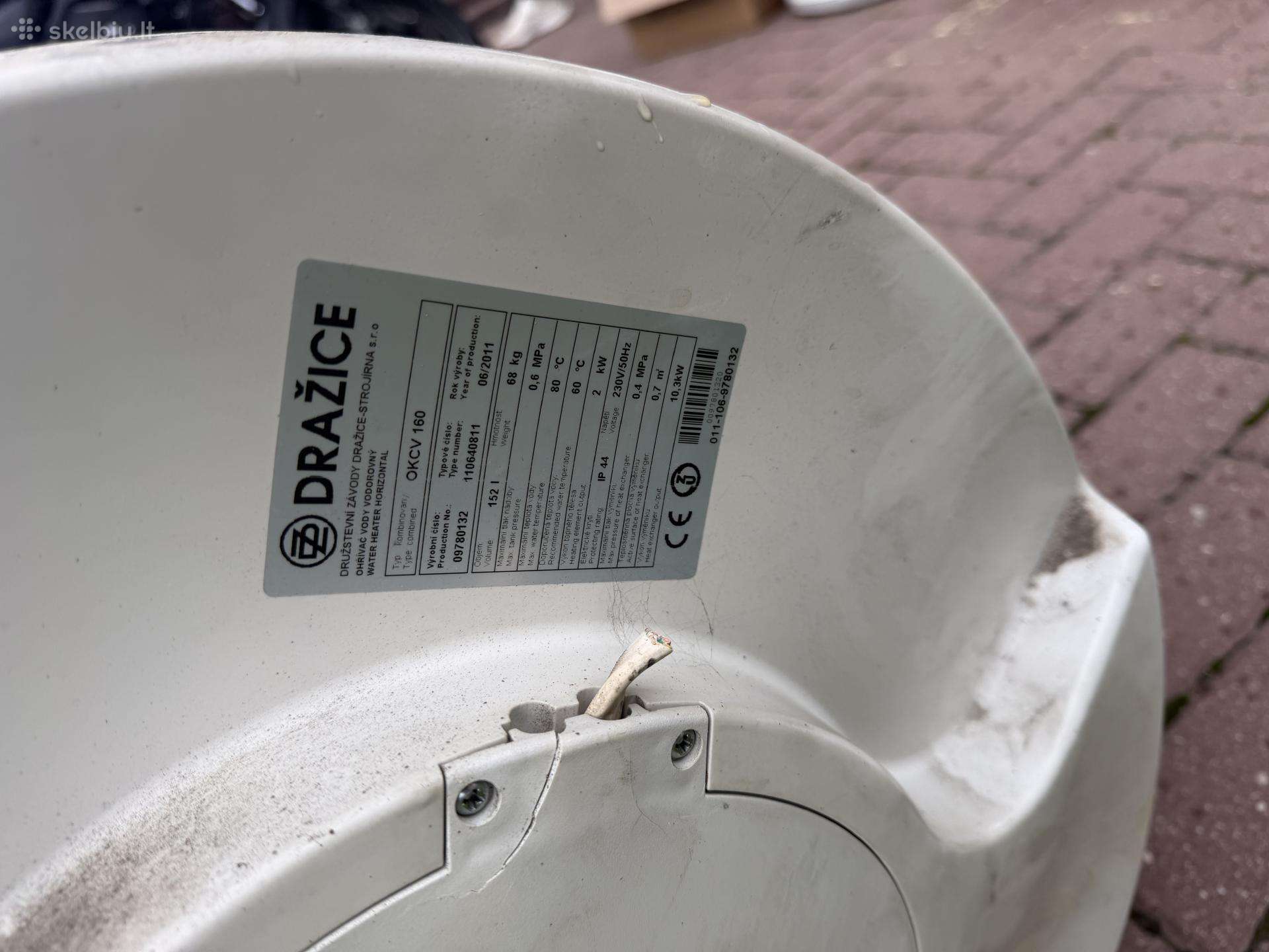 Kombinuotas boileris Dražice Okcv 160, 152 l