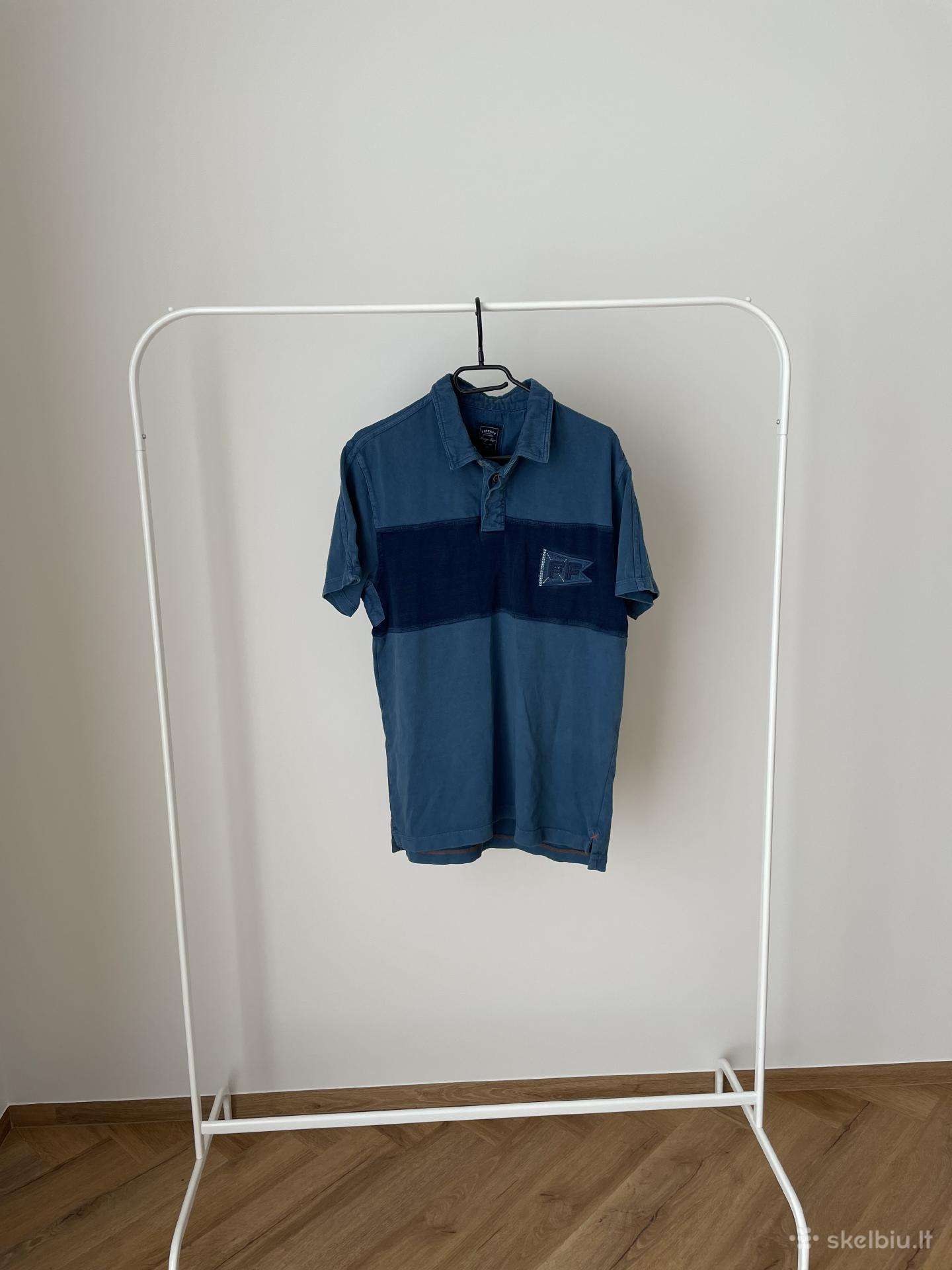 Fatface Indigo vyriški polo marškinėliai, M dydis