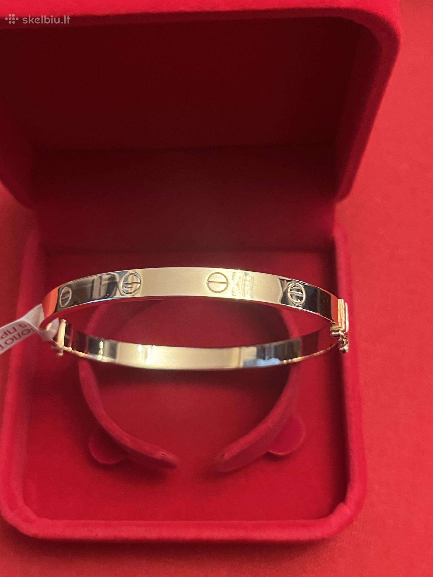 Prabangi auksinė Cartier Love apyrankė-lankas
