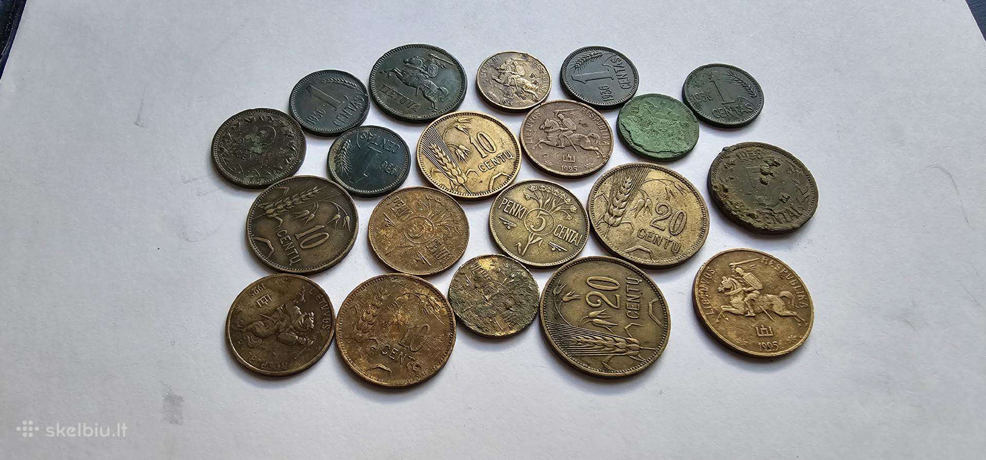 1925-1936 Lietuvos tarpukario centai 20vnt