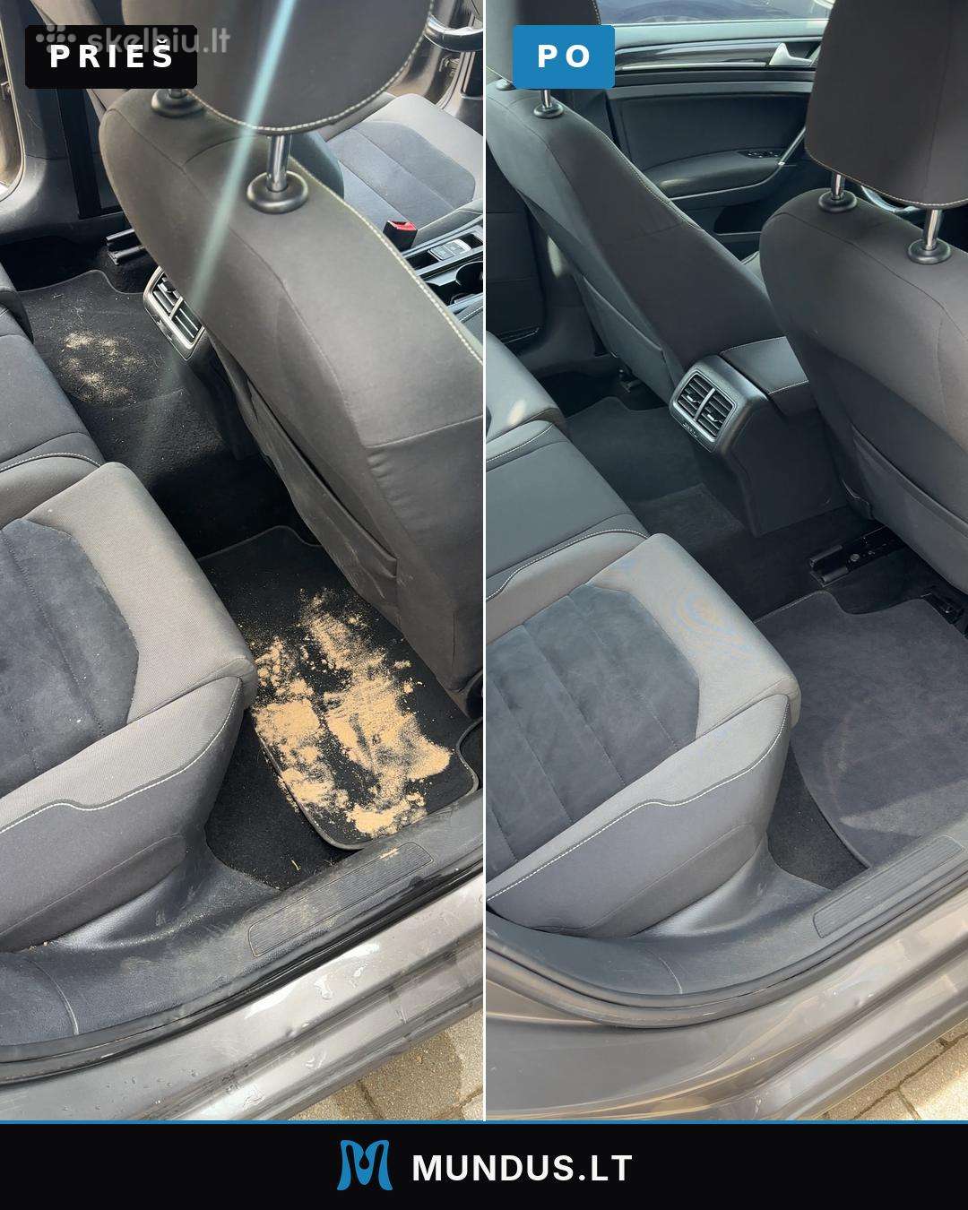 Automobilio salono valymas su atvykimu, Vilnius