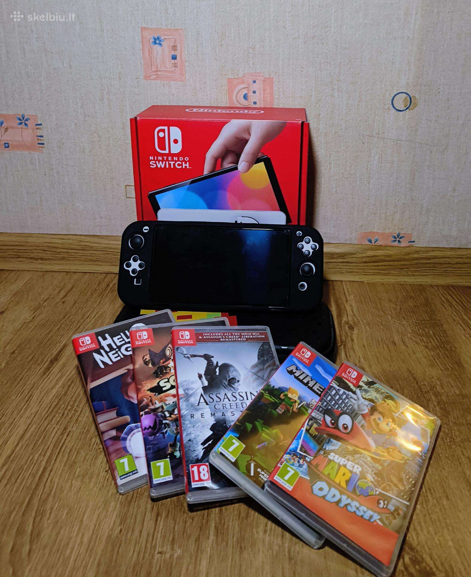 Nintendo switch Oled su zaidimais