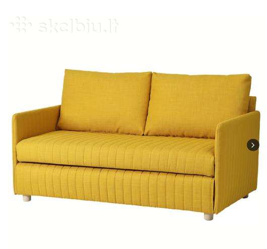 Mažai naudota dvivietė sofa su miegojimo funkcija