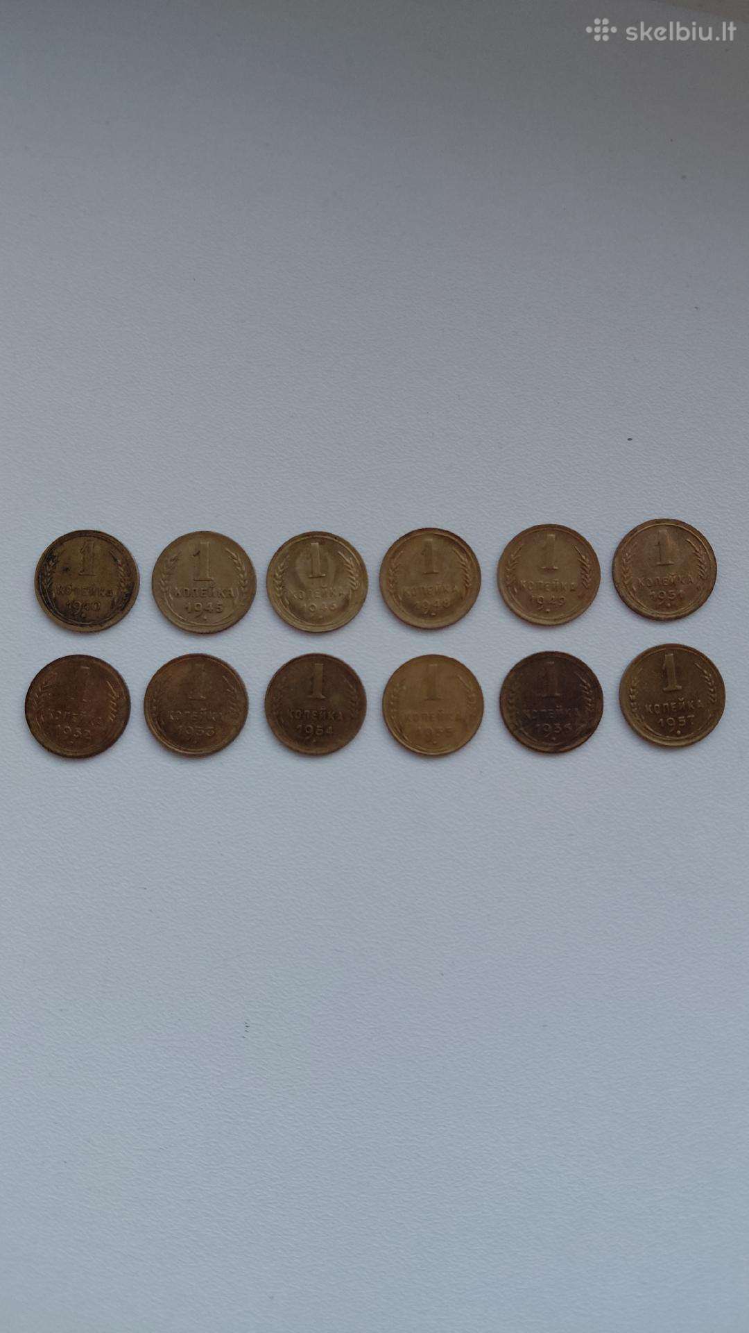 1940-1957 m. 1 kapeikos rinkinys