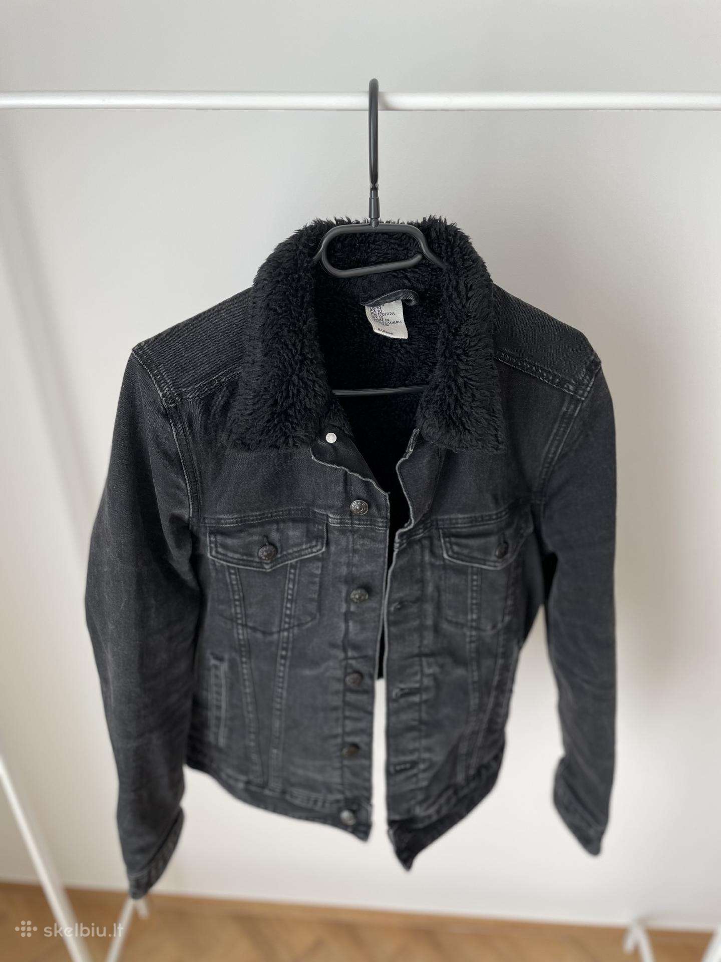 H&m vyriška juoda džinsinė striukė