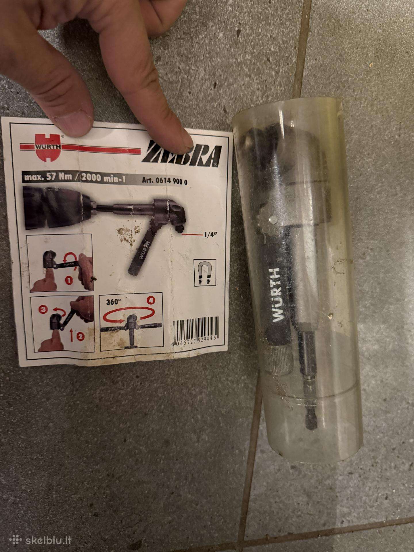 Wurth Kampinis 1/4" Antgalių Laikiklis
