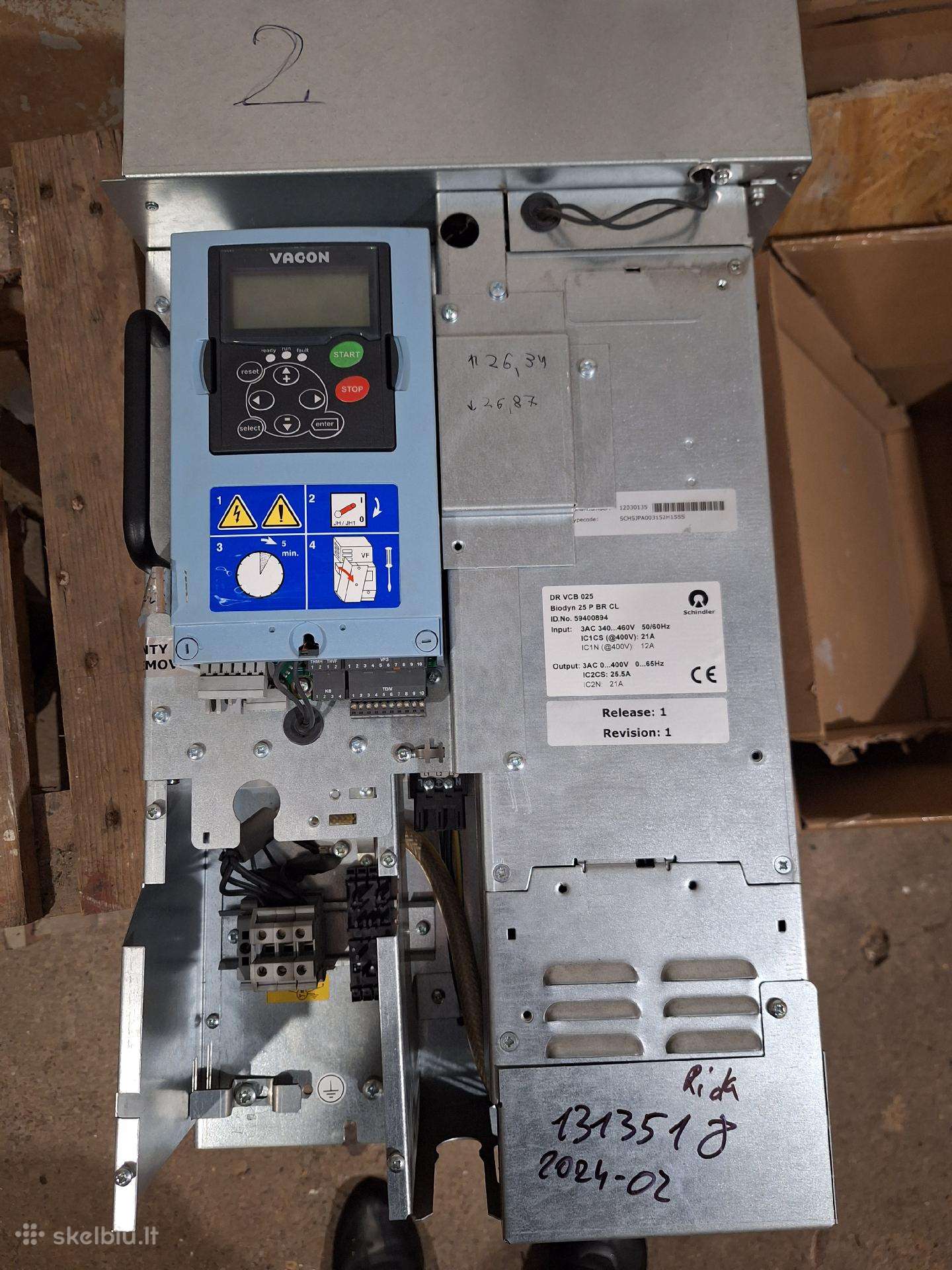 Dažnio keitiklis Schindler / Vacon Dr Vcb 025 Biod