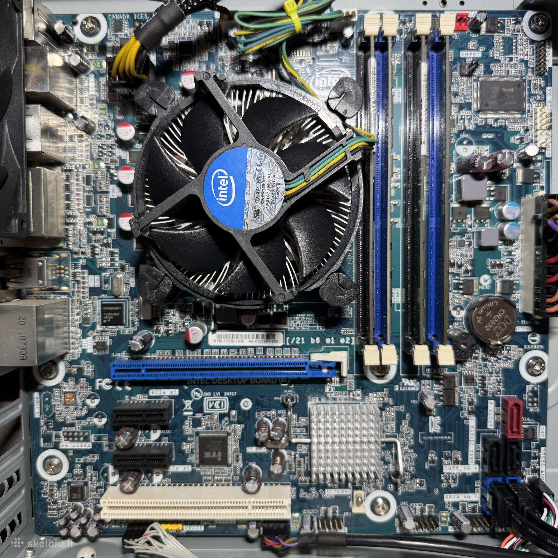 Intel I7 2600, pagrininde plokste ir 16gb Ddr3