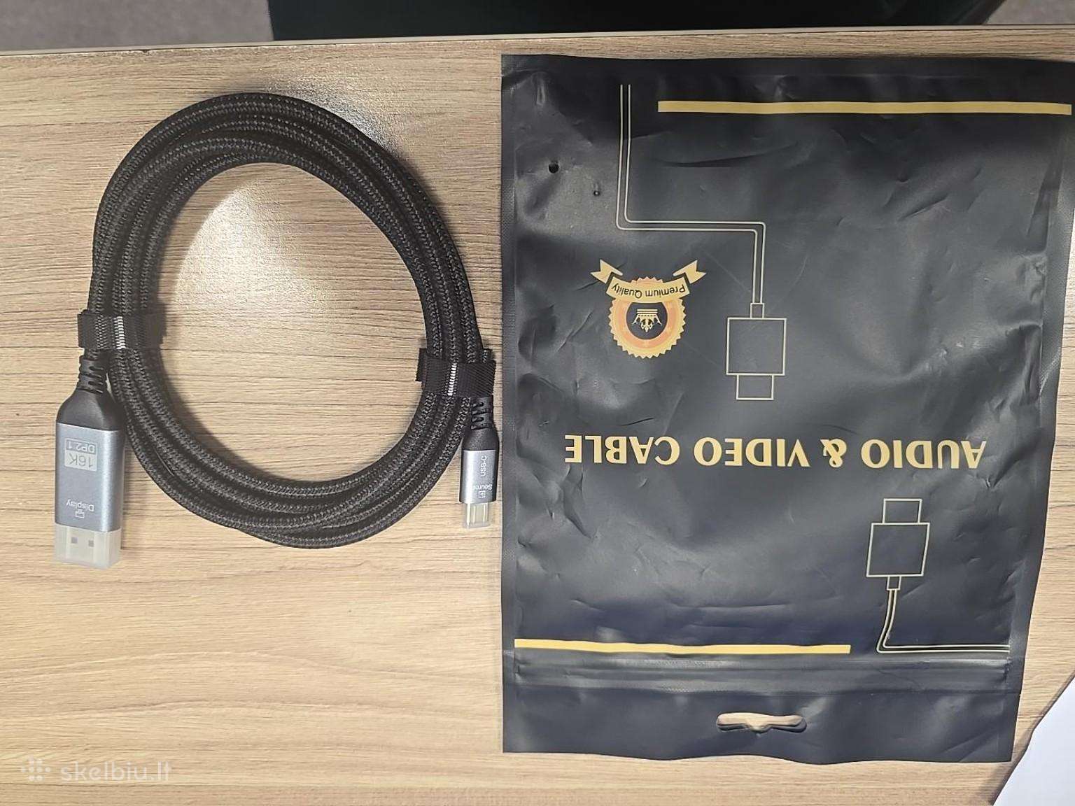 Usb-c į Displayport 2.1 kabelis 2m– 16k