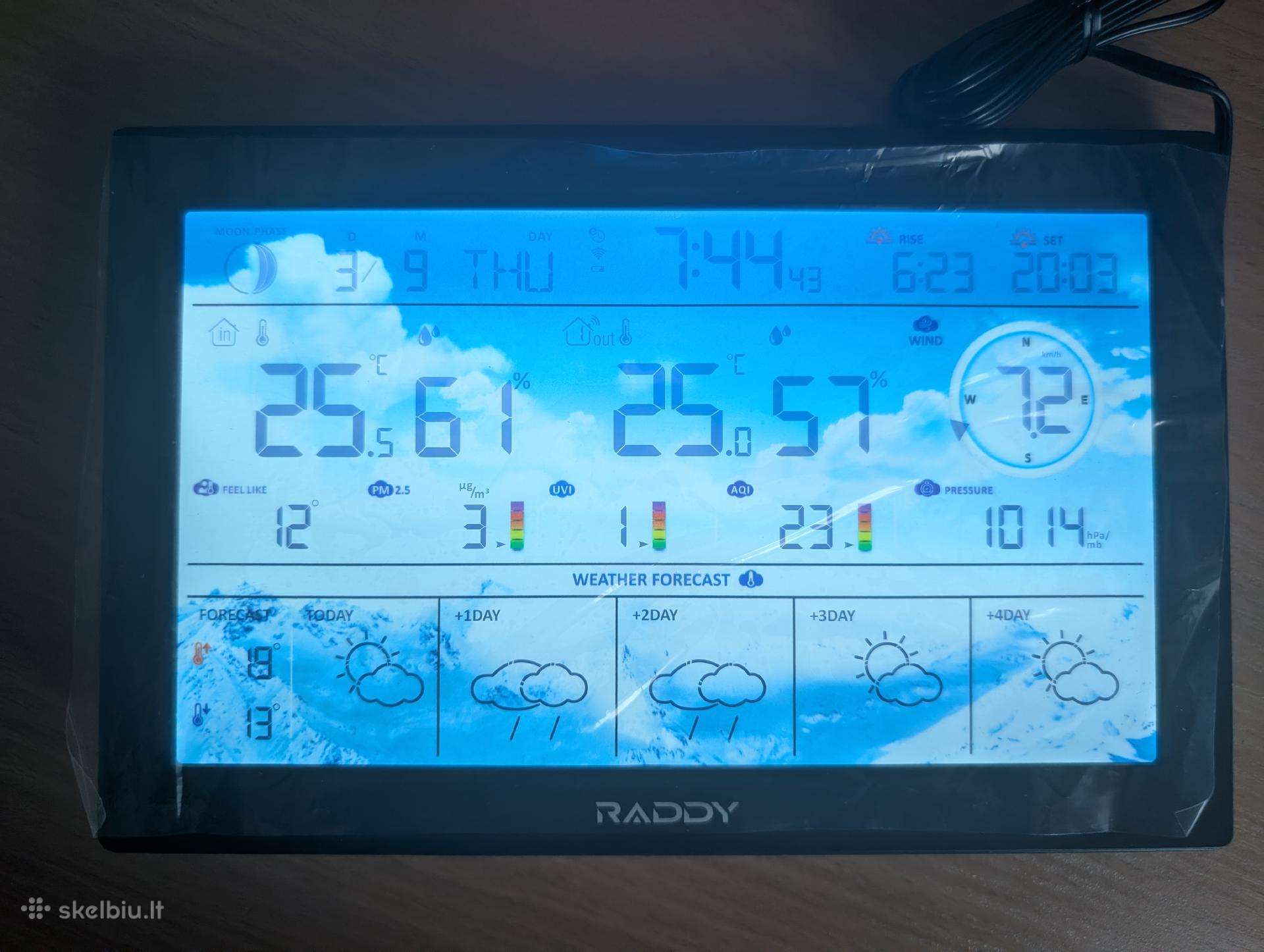 Raddy Wf-n90 Wi-fi meteorologinė stotelė