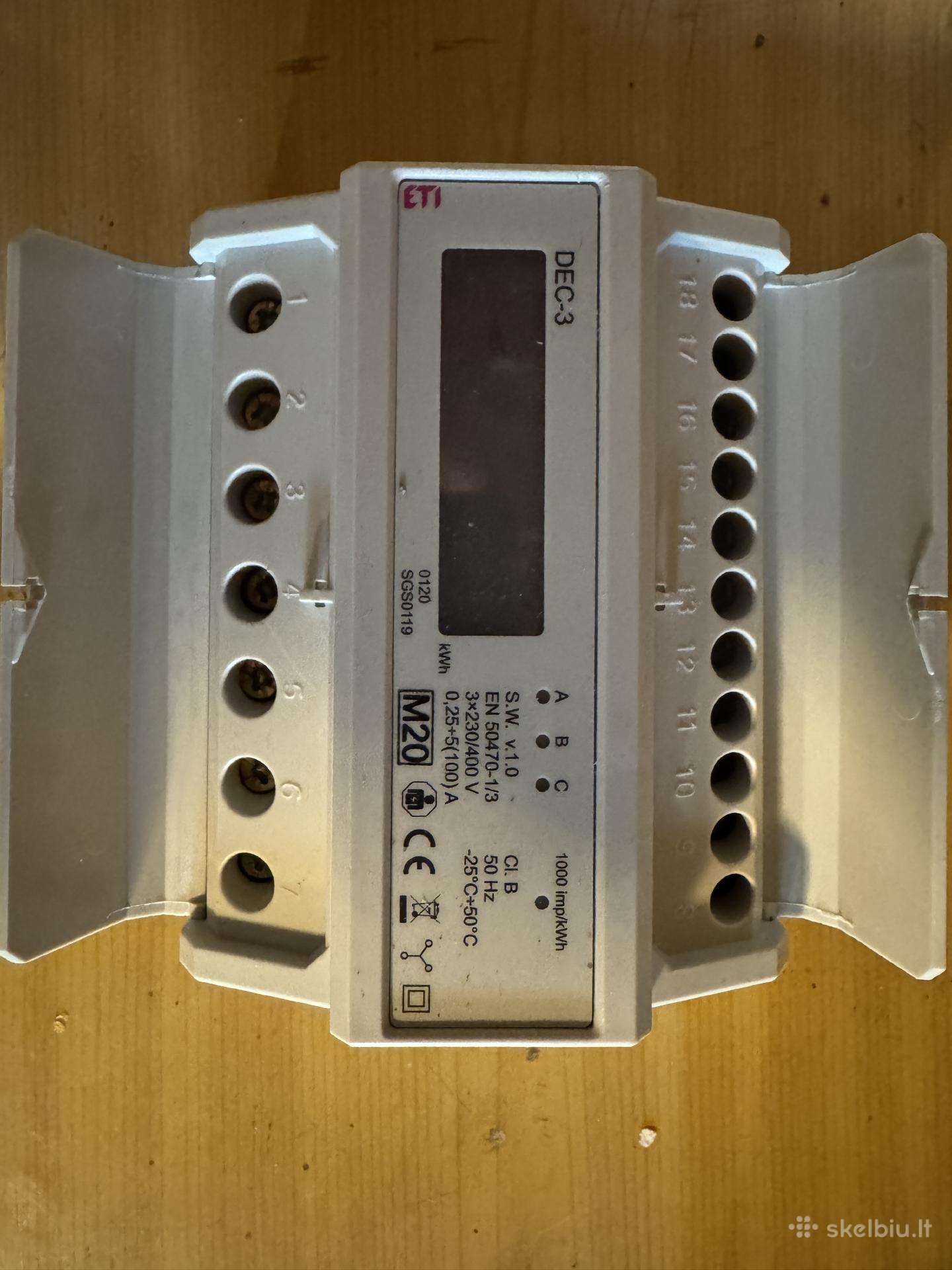 Trifazis elektros energijos skaitiklis Eti Dec-3