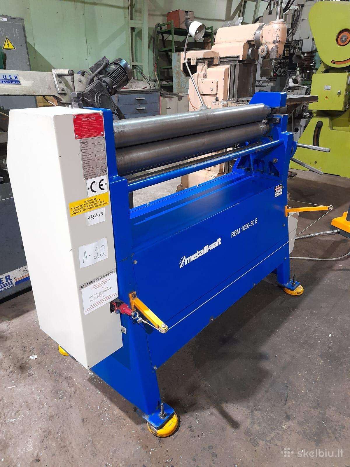 Motorizuoti valcai Metallcraft Rbm 1050 x 3 mm