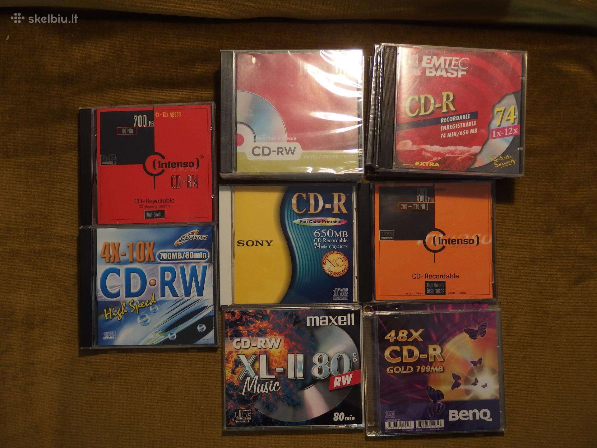 Nenaudoti CD-r ir CD-rw diskai