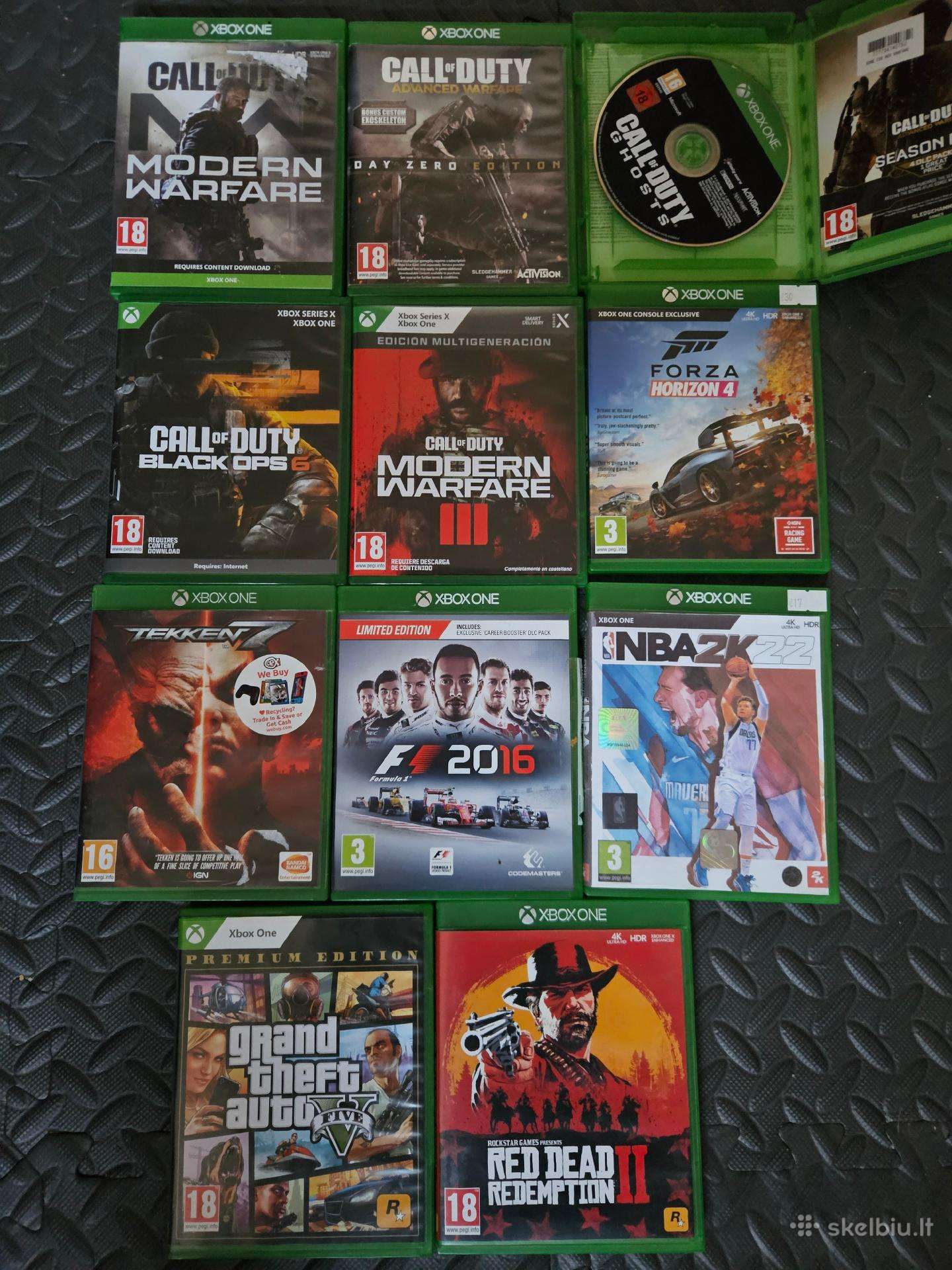Xbox One Kinect kamera, žaidimai, pultelis