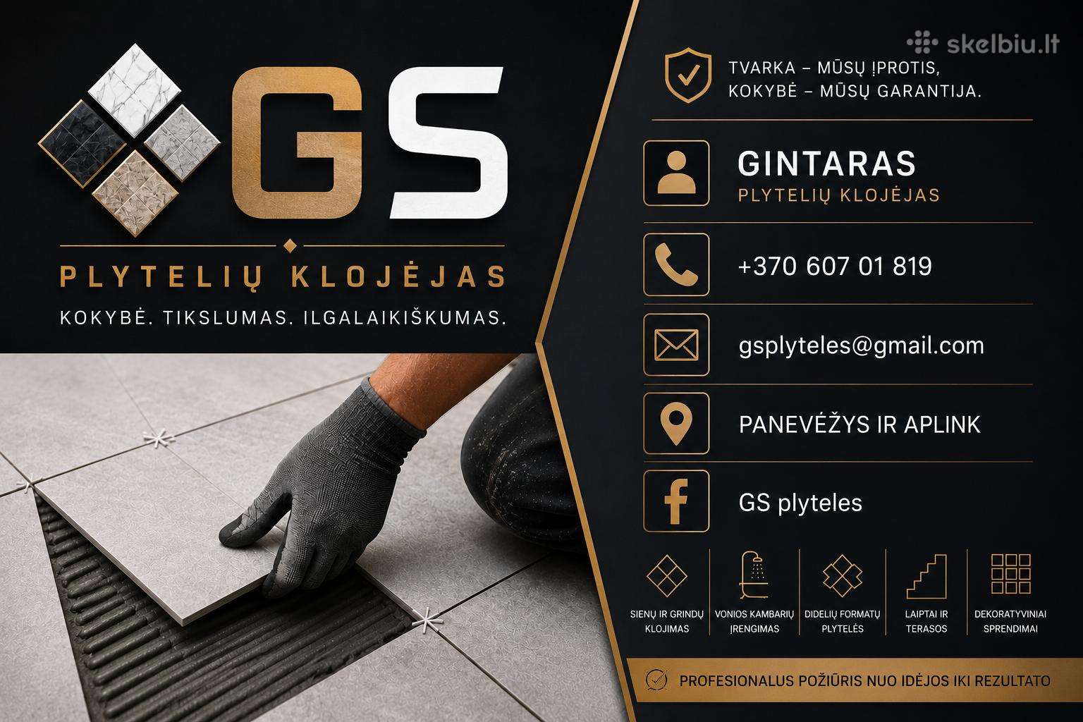 Plyteliu klijavimas