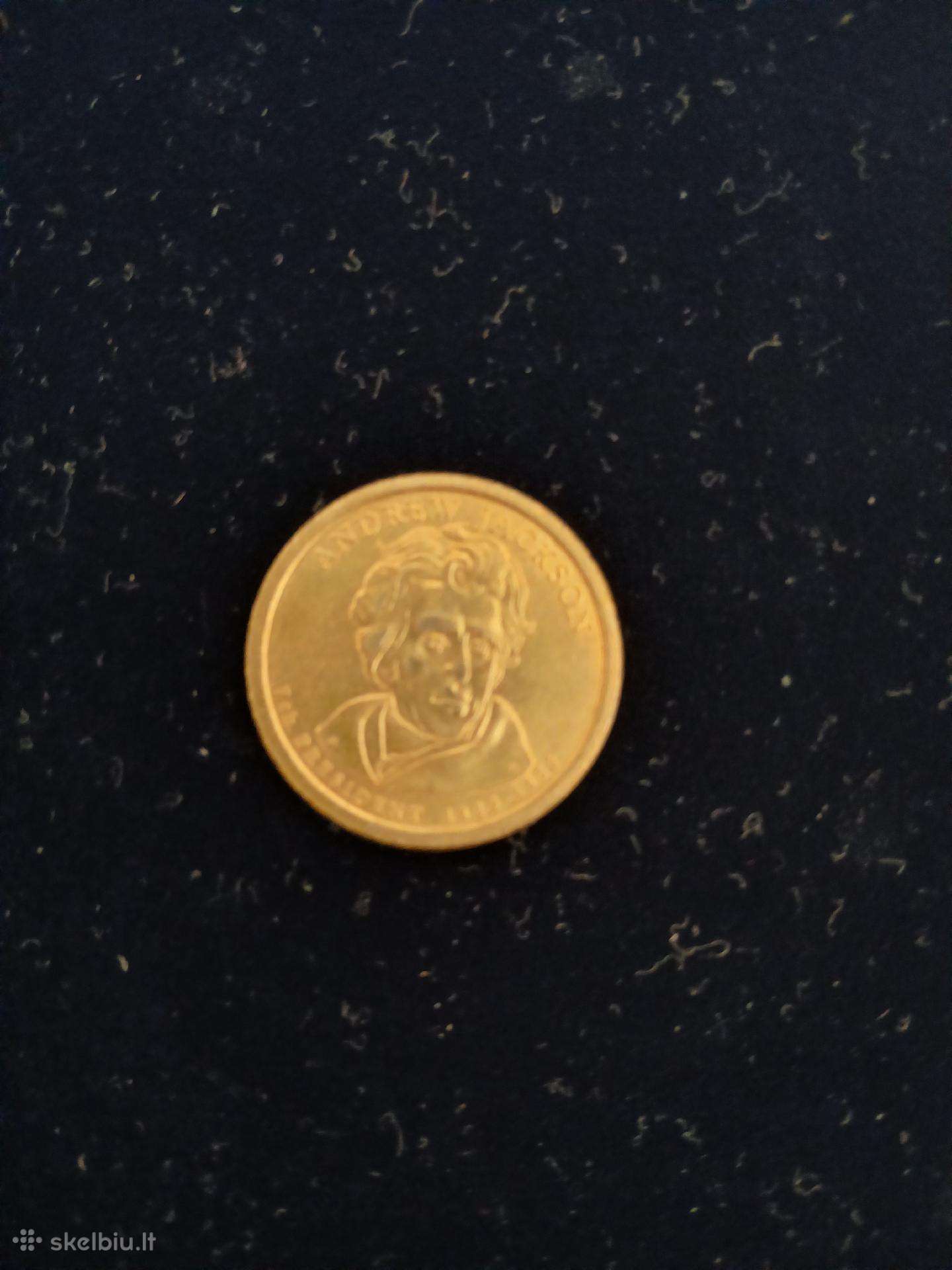 JAV 1 dolerio moneta „Andrew Jackson“