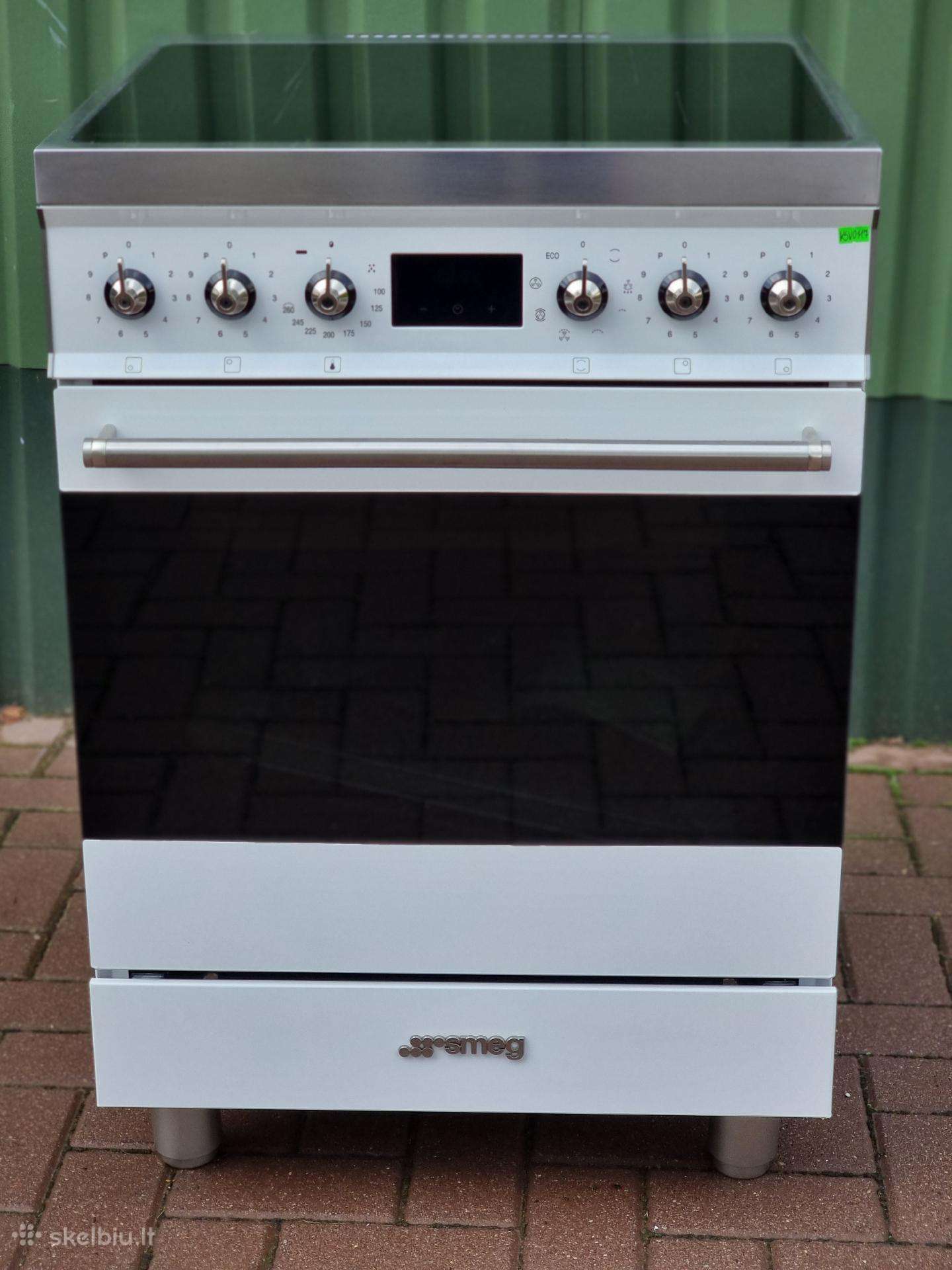Nauja retro balta Smeg indukcinė + garantija