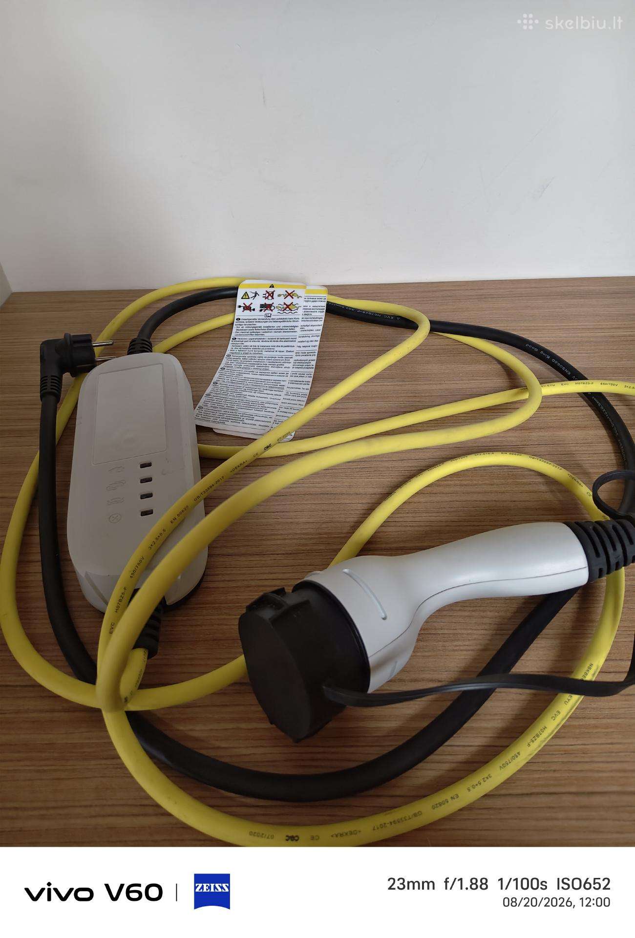 Originalus VW elektromobilio laidas T2, 230v 10a