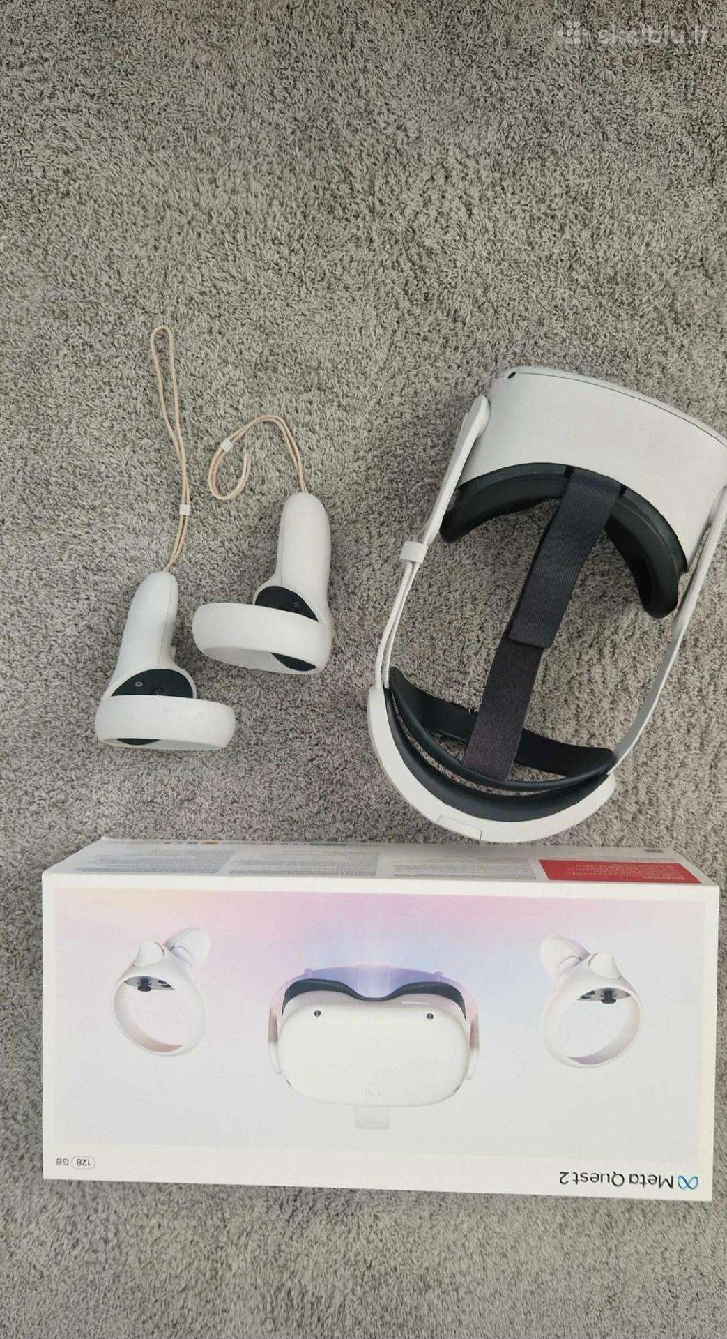 Meta Quest 2 128gb Vr akiniai + elite strap