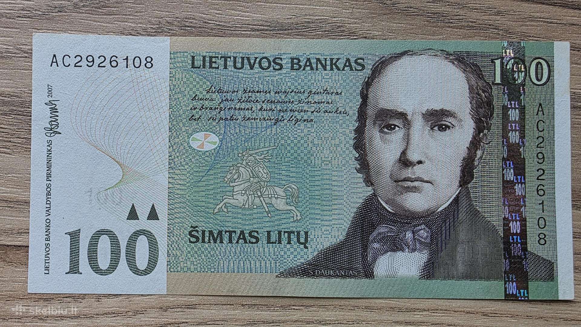 2007 metų 100 litų