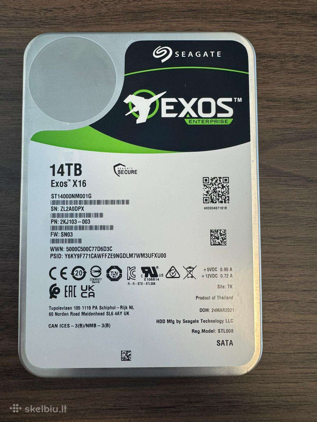 Seagate Exos X16 14tb Enterprise HDD – St14000nm00