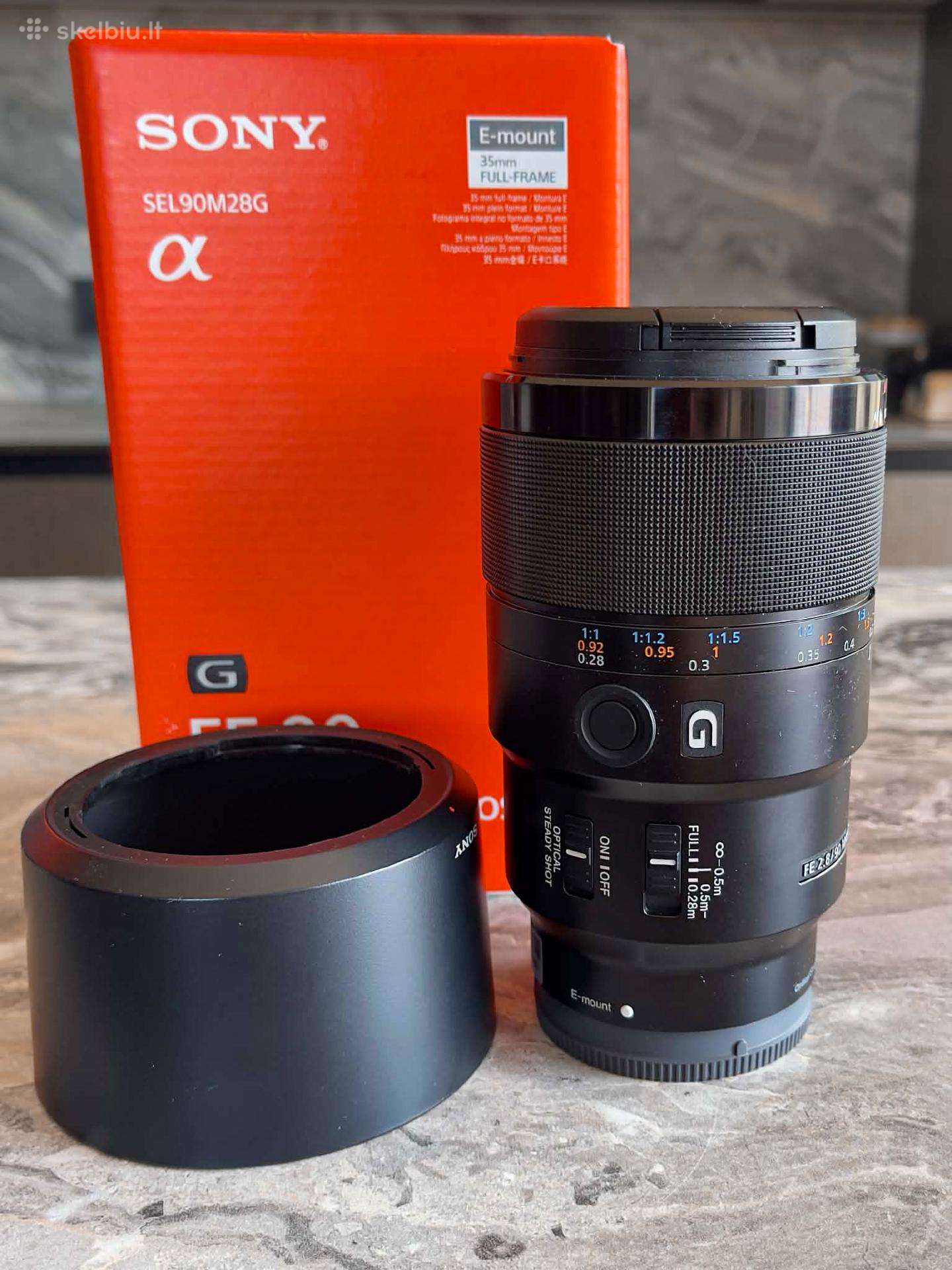 Objektyvas Sony Fe Sel90m28g 90mm, F/2.8 Macro Go
