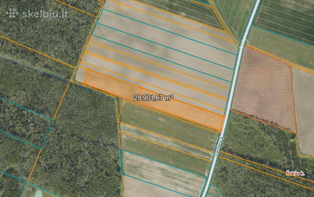 Parduodamas 2,89 ha žemės ūkio paskirties sklypas