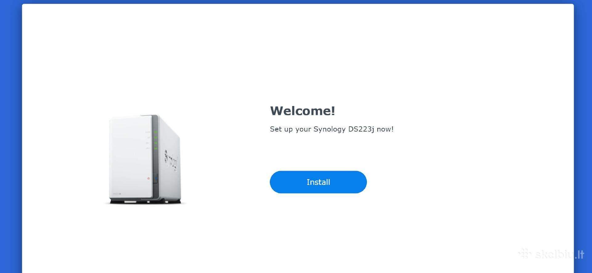 Nas Synology Ds223j Nas serveris su 2x 4tb