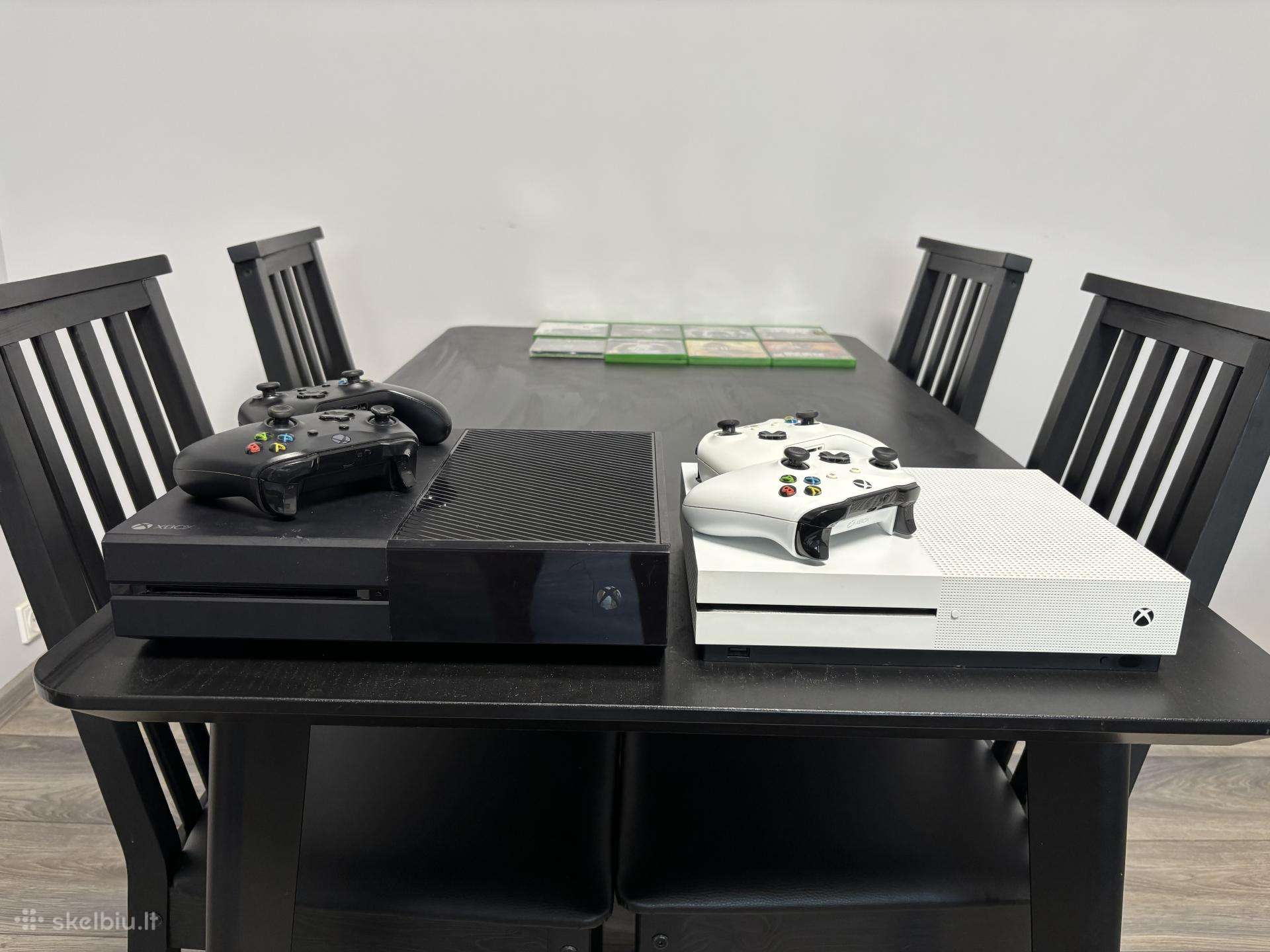 Parduodu xbox one s ir xbox one + 4 pulteliai
