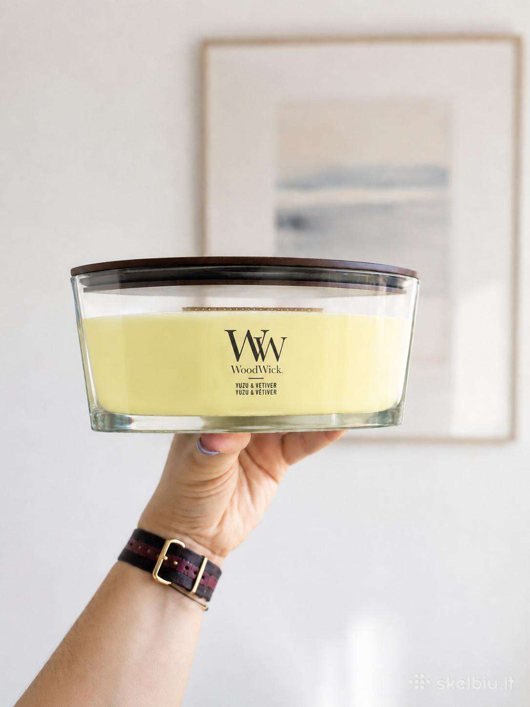 Woodwick Yuzu & Vetiver žvakė