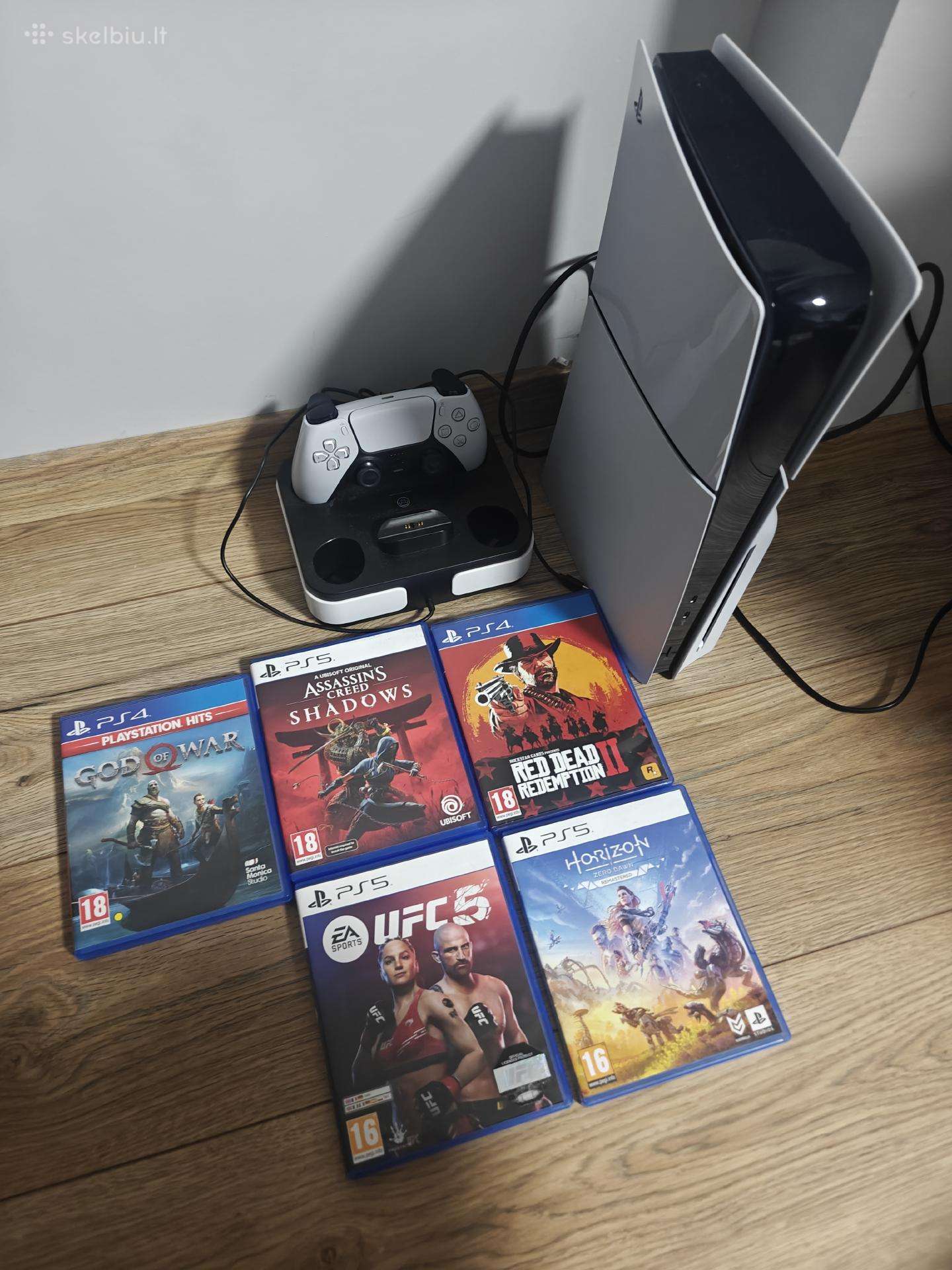 Ps5 Slim su diskasukiu ir žaidimais