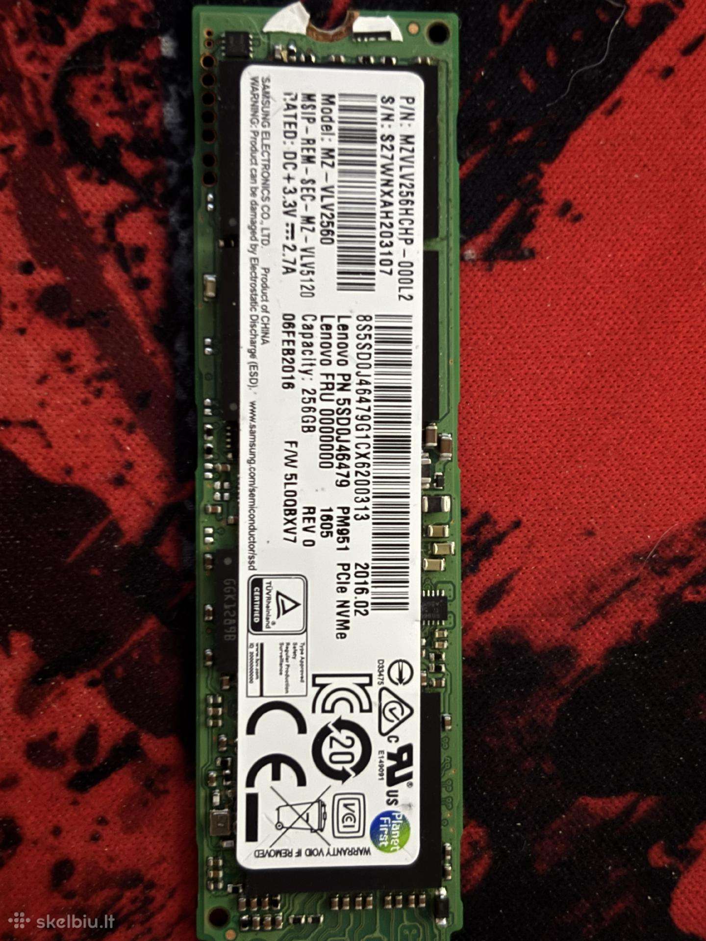SSD Samsung Pm951 256gb