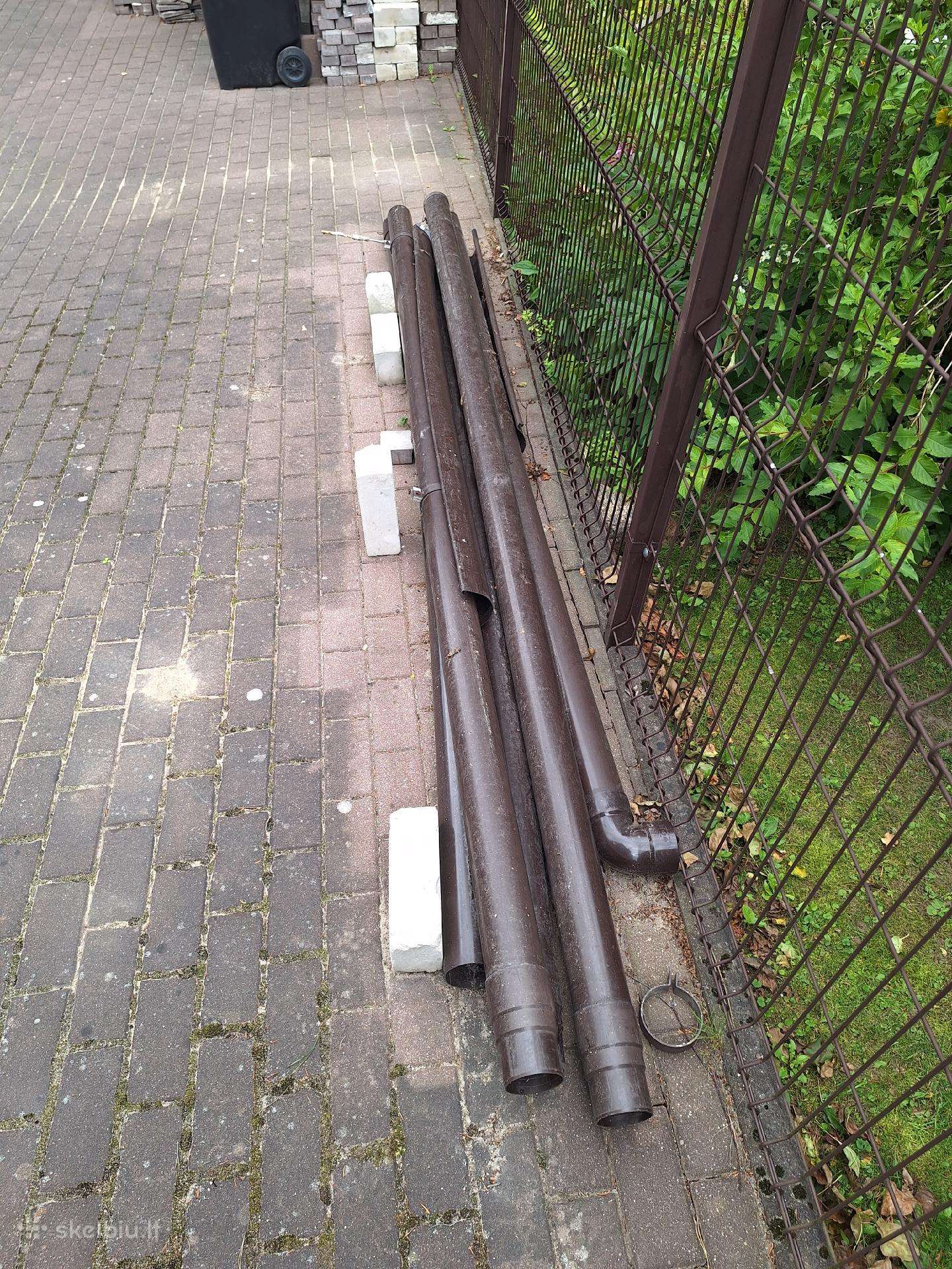 Plastikiniai 90 mm lietvamzdžiai, latakas, jungtys