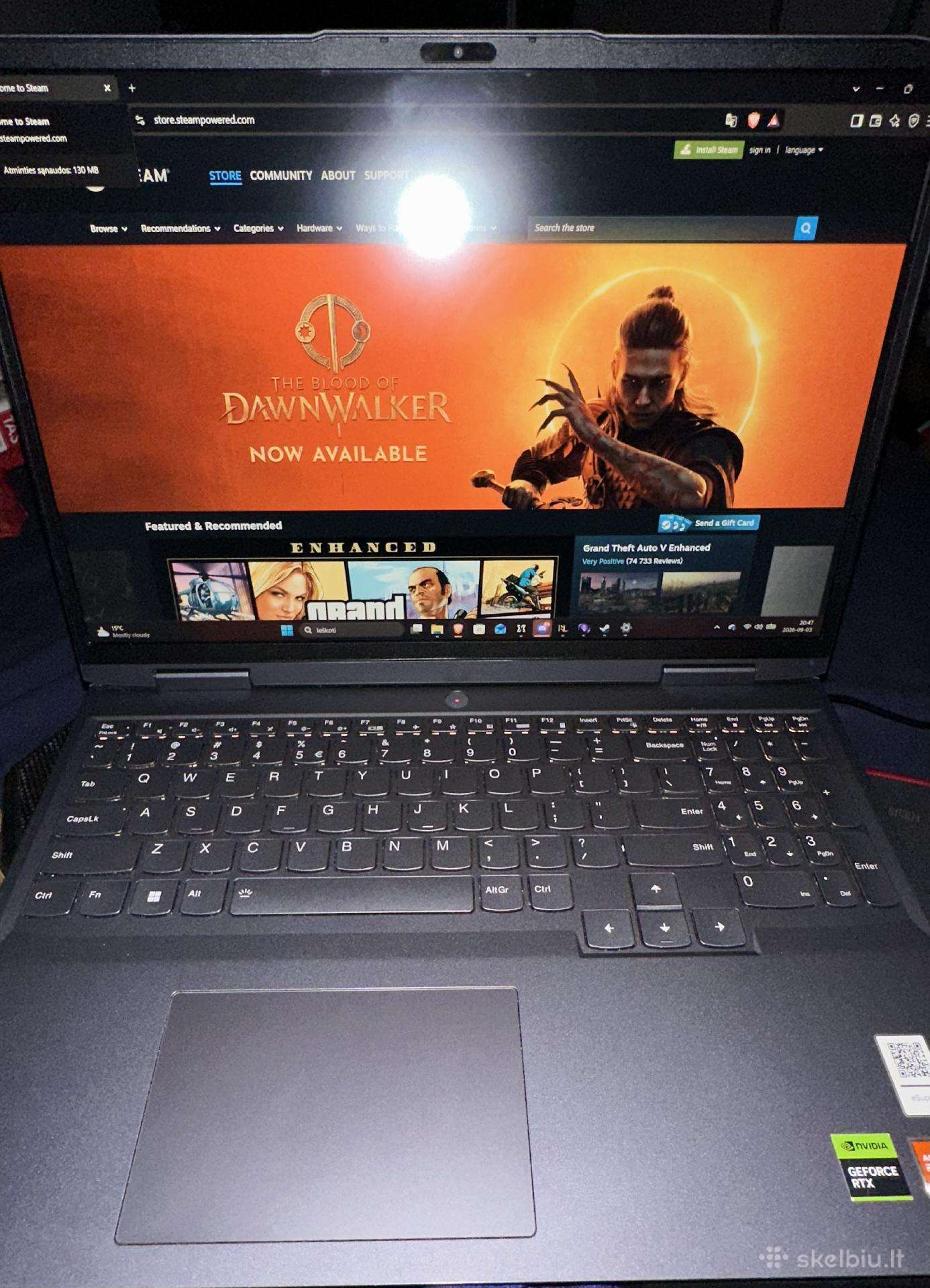 Parduodu lenovo loq16 , Ryzen7 7840hs , Rtx 4060